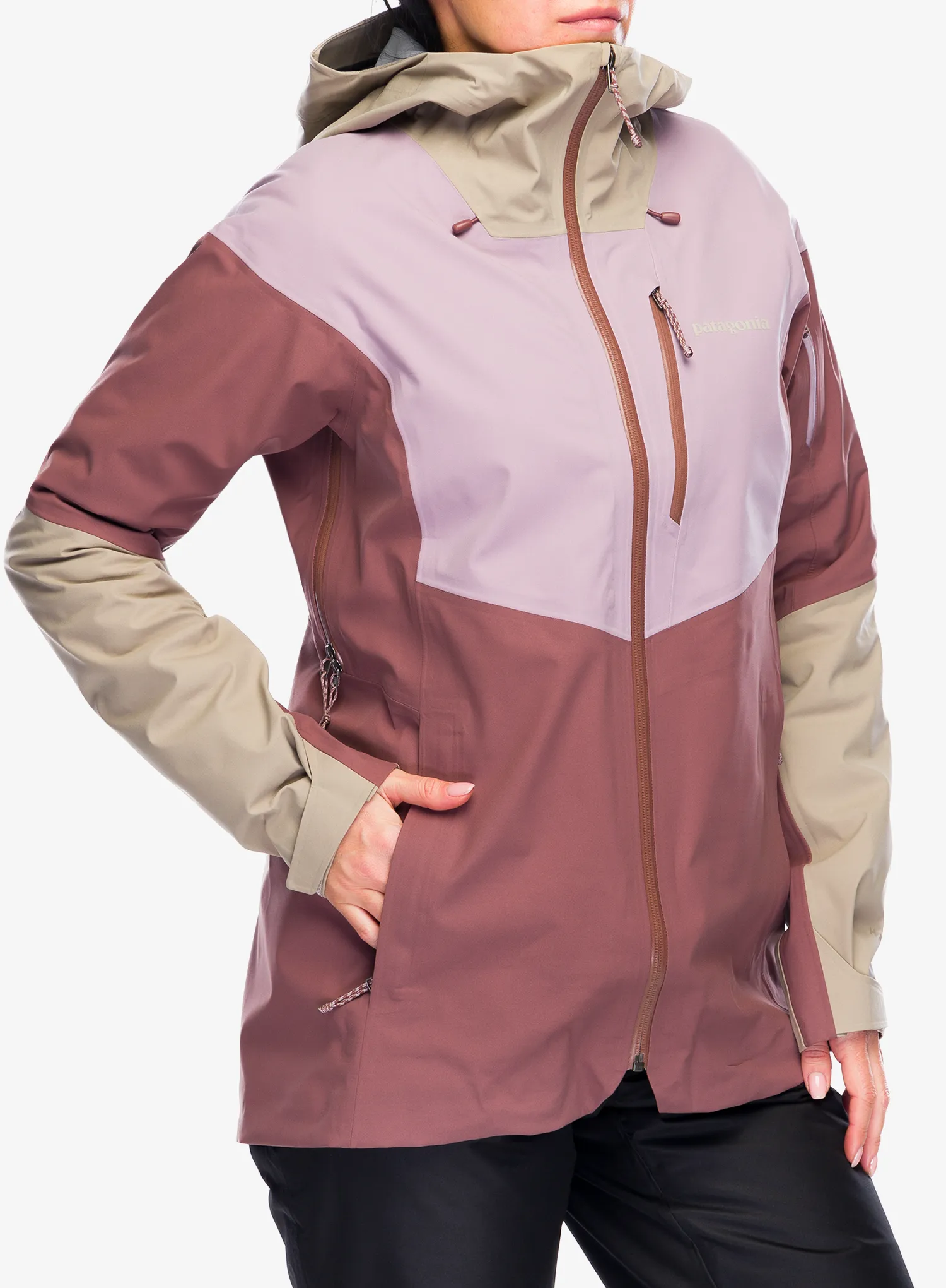 Damska bunda na skialpy Patagonia SnowDrifter Jacket - dulse mauve