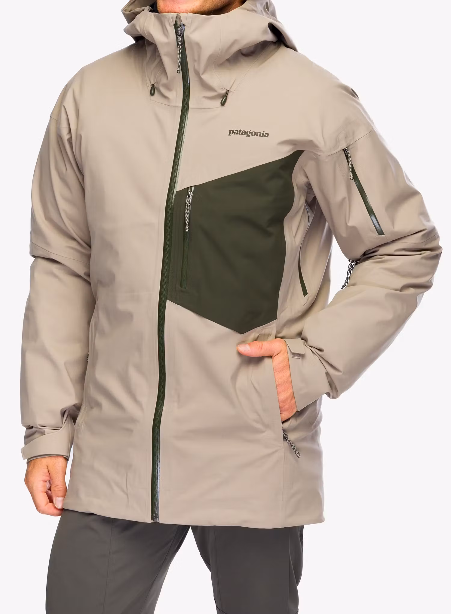 Bunda na skialpinismus Patagonia SnowDrifter Jacket - seabird grey