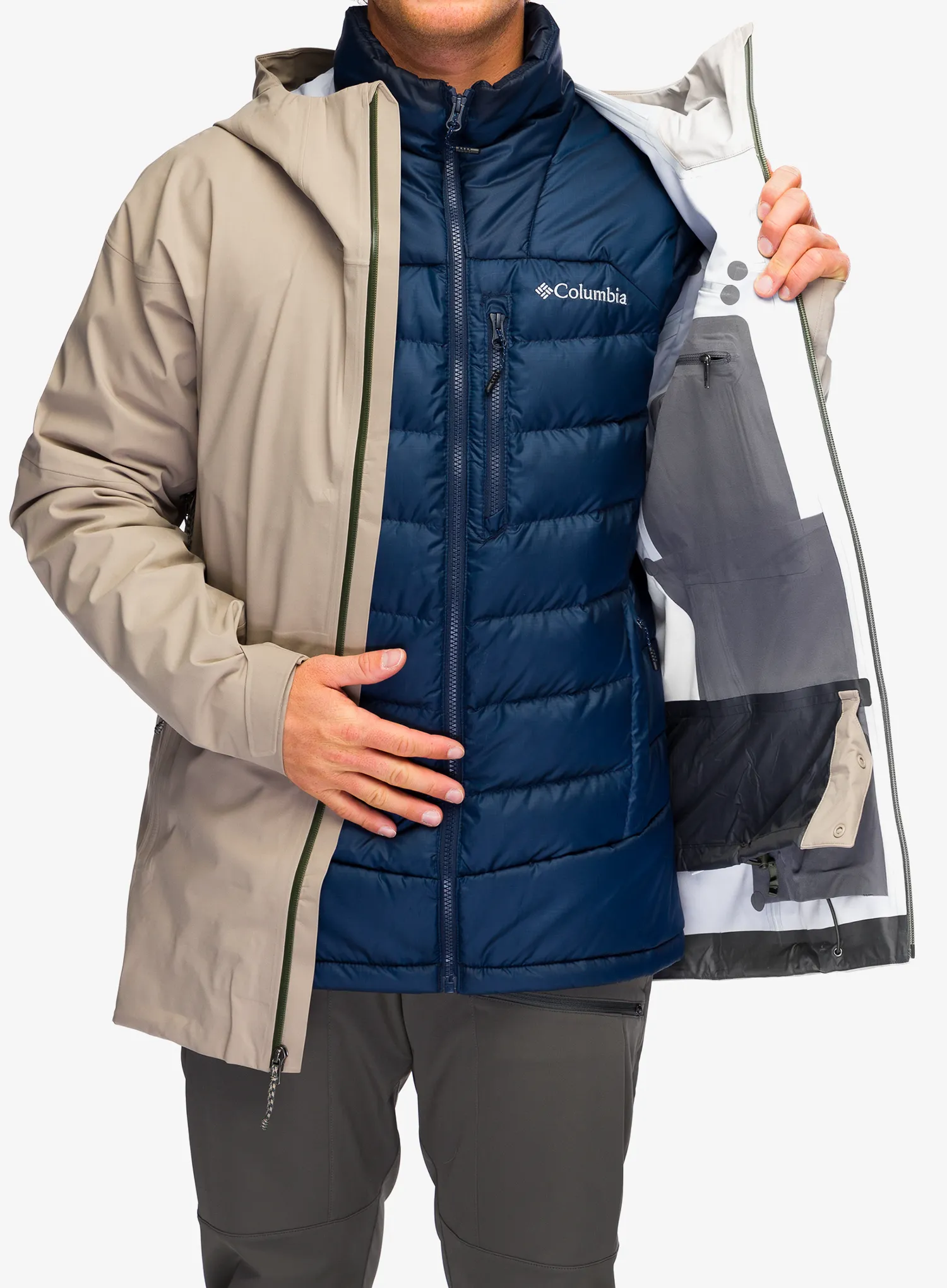 Bunda na skialpinismus Patagonia SnowDrifter Jacket - seabird grey