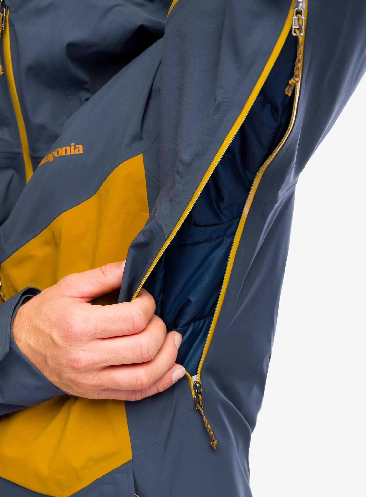 Bunda na skialpinismus Patagonia SnowDrifter Jacket - smolder blu/raptor brown black