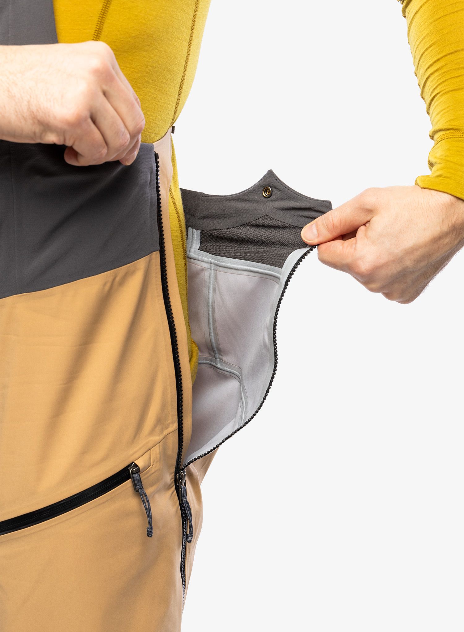 Skialpové kalhoty Patagonia Snowdrifter Bibs - grayling brown