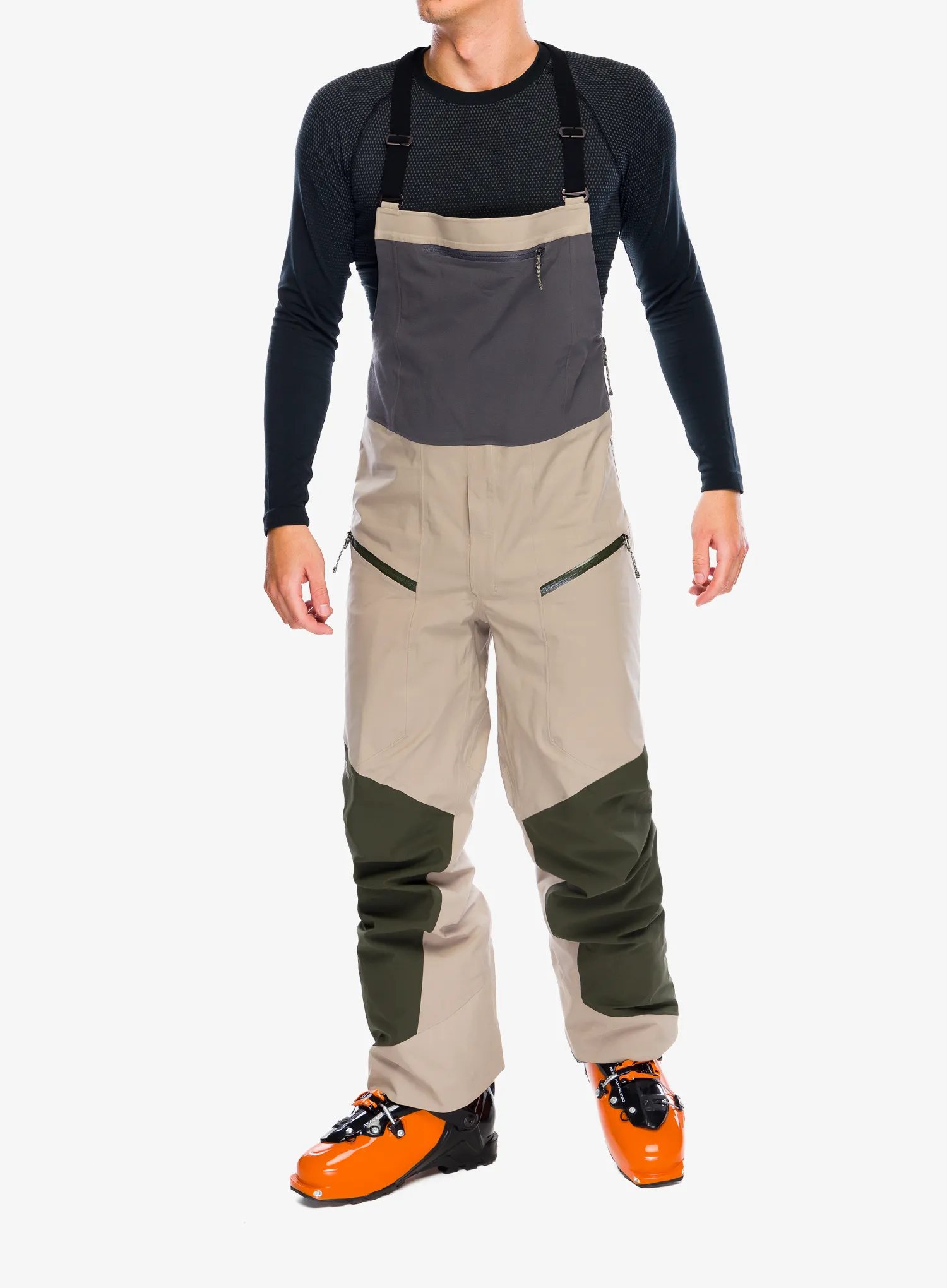Skialpové kalhoty Patagonia Snowdrifter Bibs - seabird grey