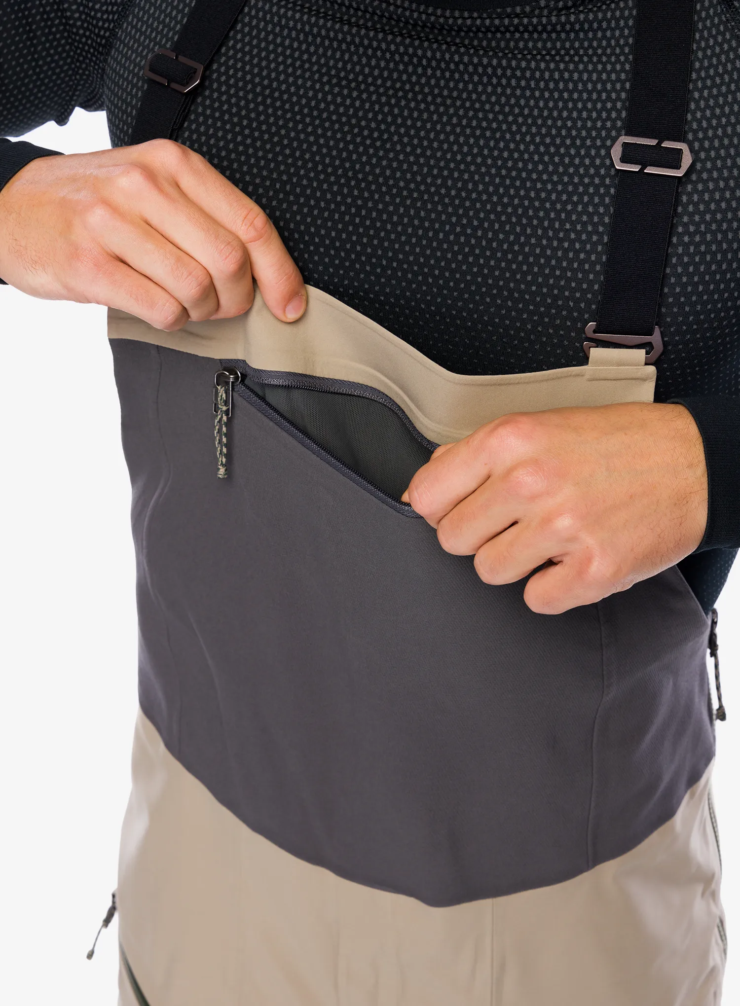 Skialpové kalhoty Patagonia Snowdrifter Bibs - seabird grey