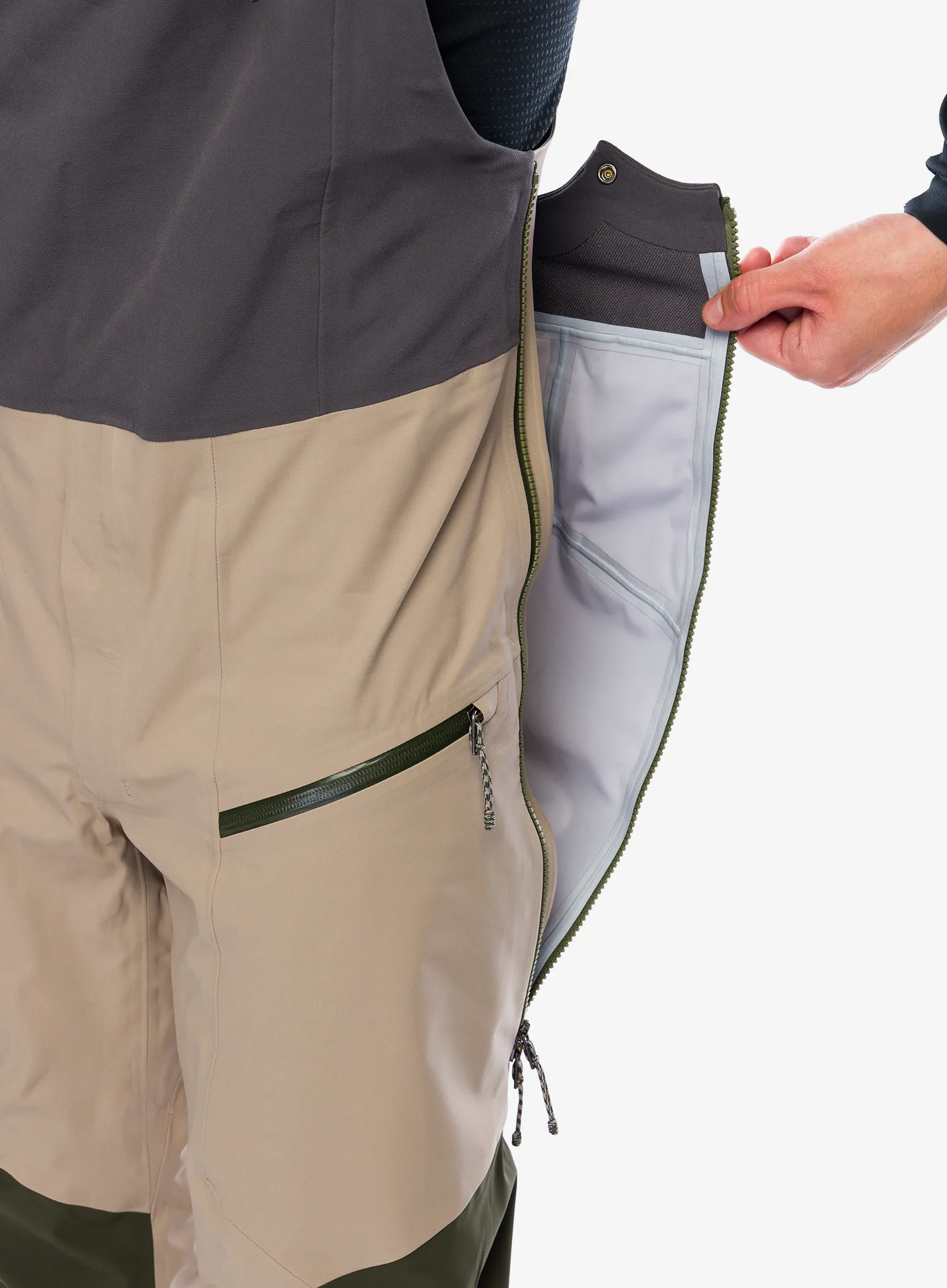 Skialpové kalhoty Patagonia Snowdrifter Bibs - seabird grey