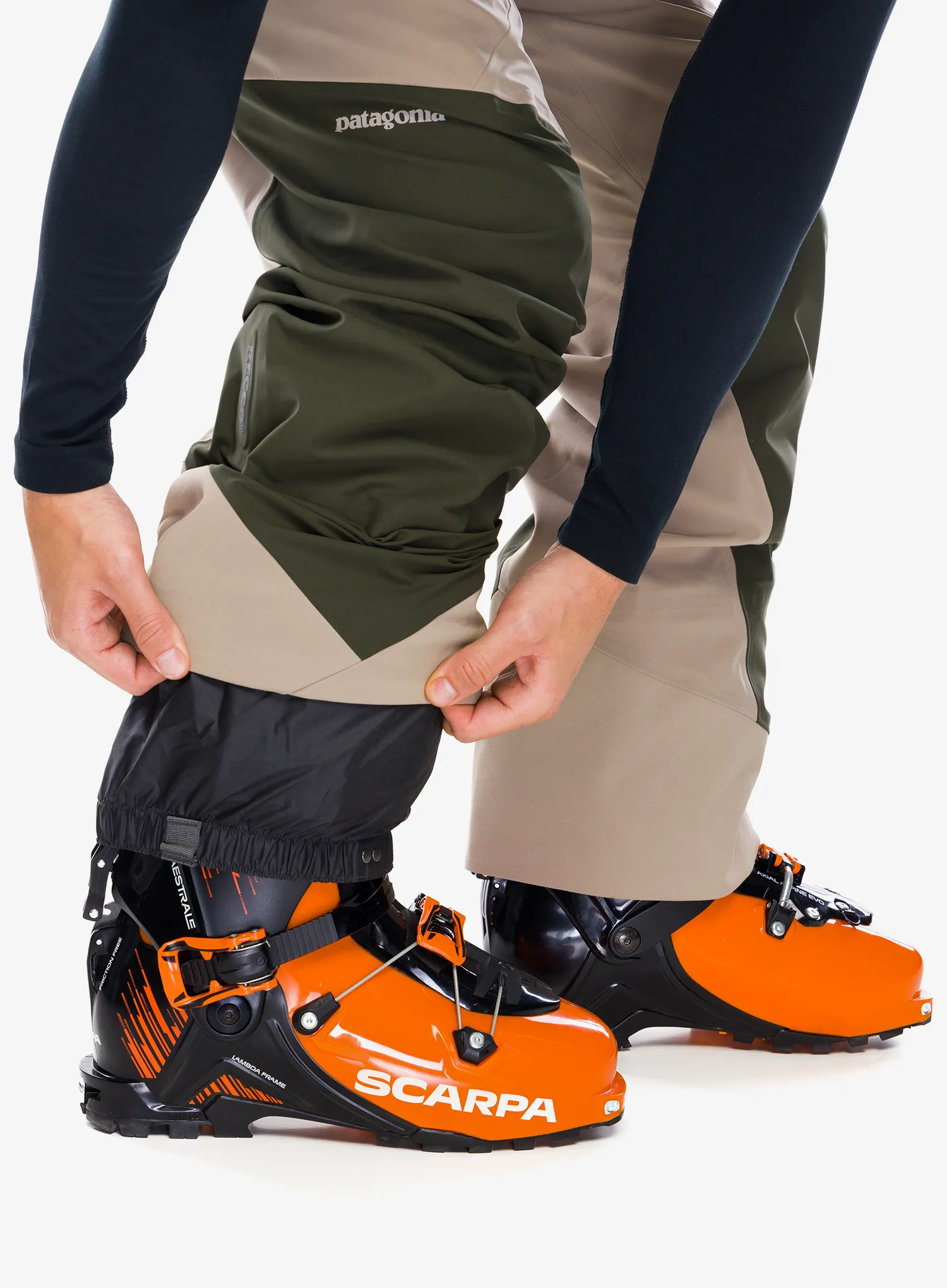Skialpové kalhoty Patagonia Snowdrifter Bibs - seabird grey