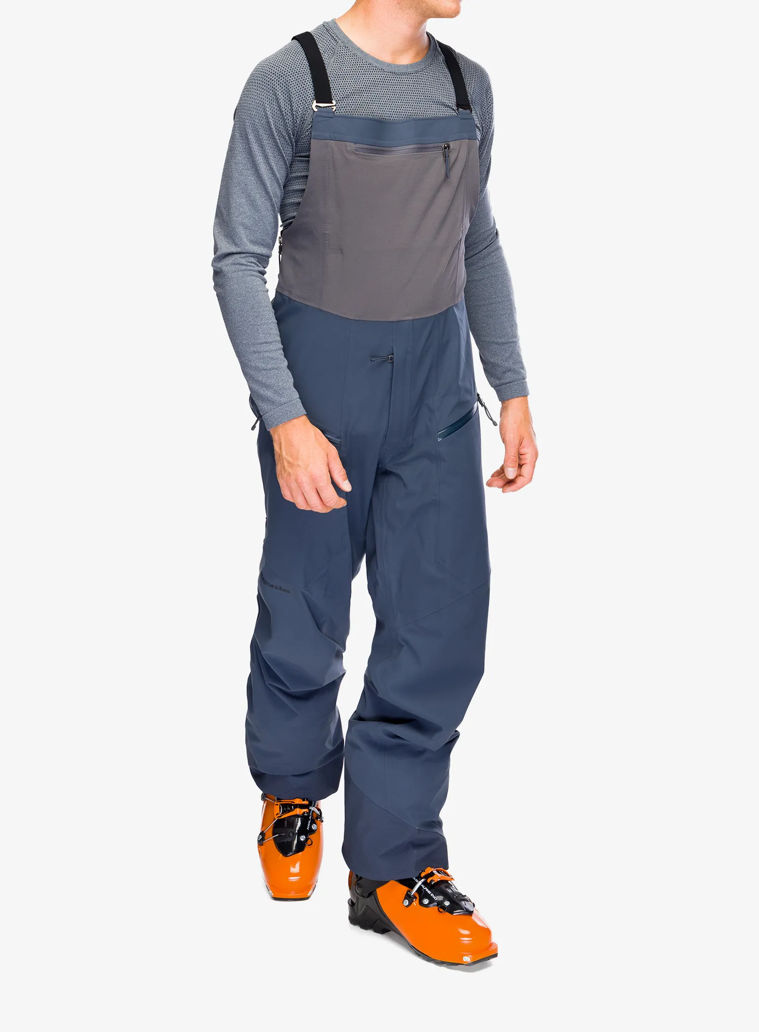 Kalhoty na hory Patagonia Snowdrifter Bibs - smolder blue