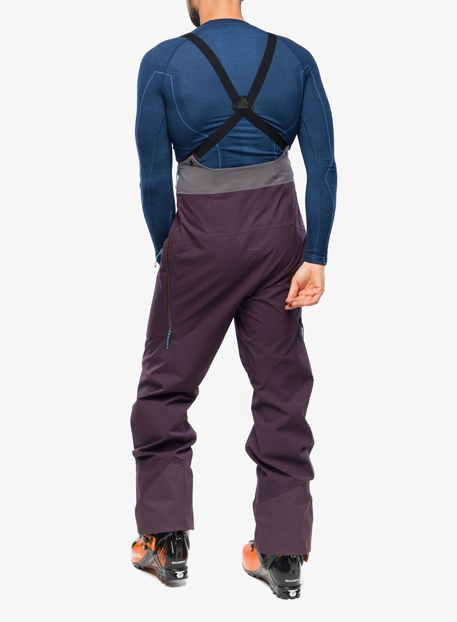 Skialpové kalhoty Patagonia SnowDrifter Bibs - obsidian plum