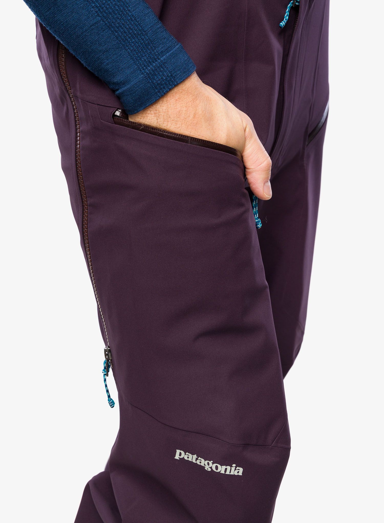 Skialpové kalhoty Patagonia SnowDrifter Bibs - obsidian plum