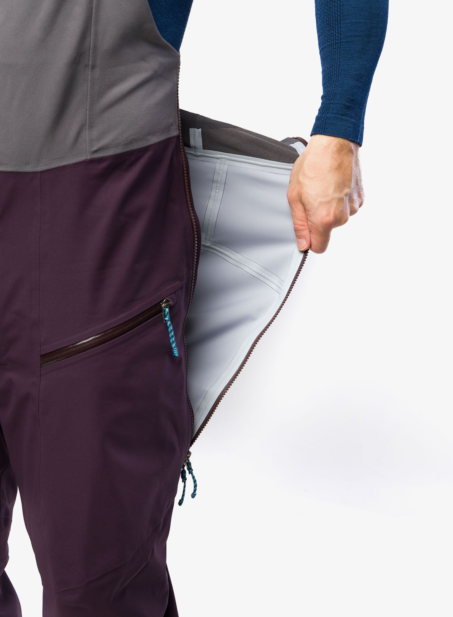 Skialpové kalhoty Patagonia SnowDrifter Bibs - obsidian plum