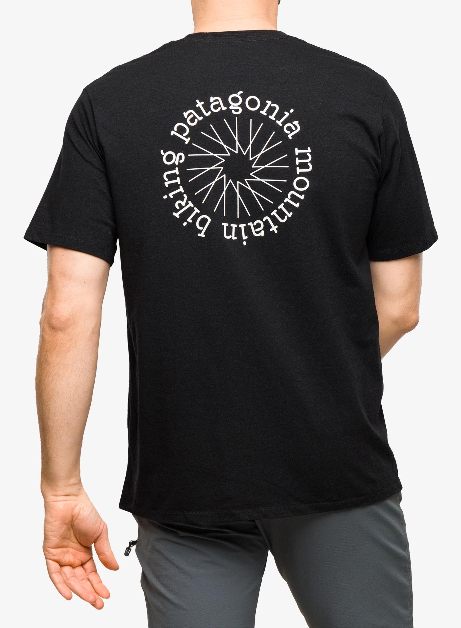 Pánské tričko Patagonia Spoke Stencil Responsibili-Tee - ink black