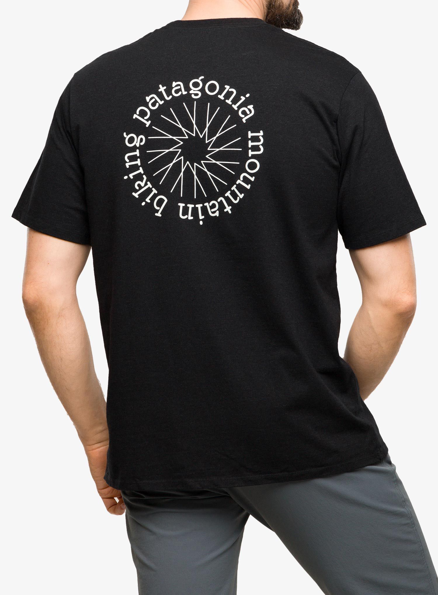 Pánské tričko Patagonia Spoke Stencil Responsibili-Tee - ink black