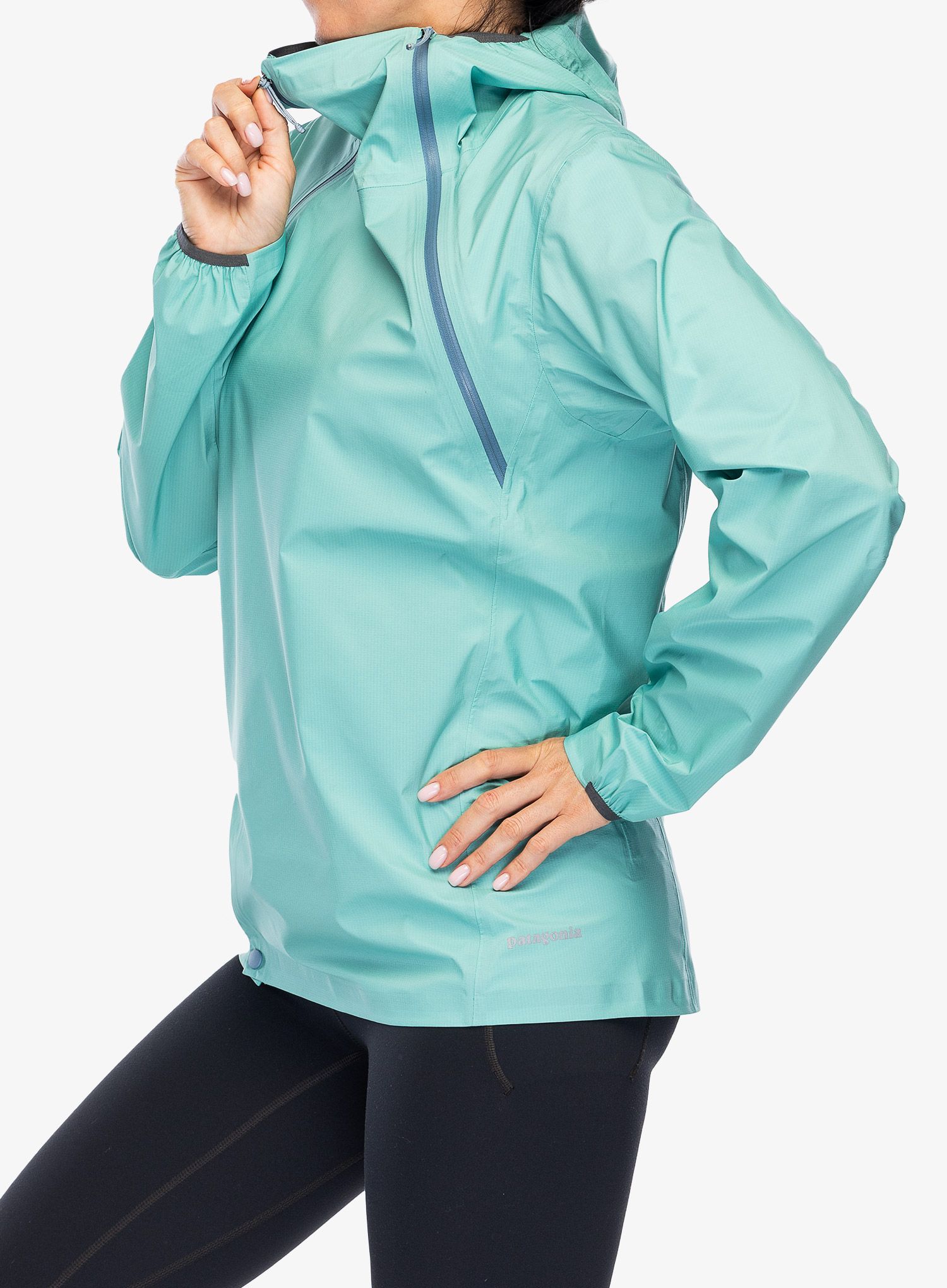 Dámská běžecká bunda Patagonia Storm Racer Jacket - fresh teal