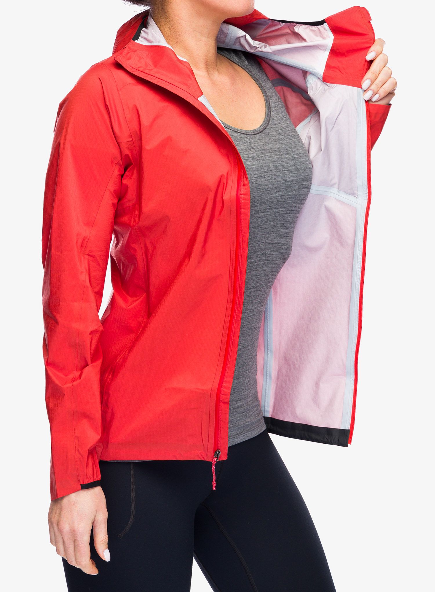 Bunda na běhání dámská Patagonia Storm Racer Jacket - pimento red