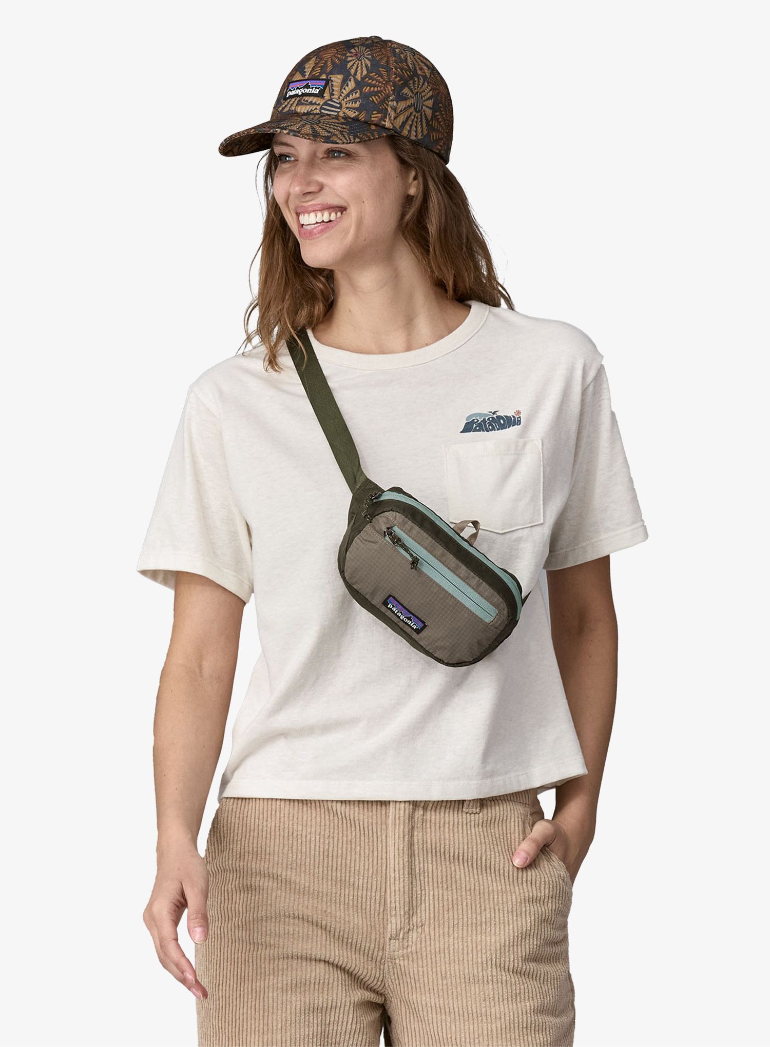 Ledvinka Patagonia Ultralight Black Hole Mini Hip Pack - pine needle green