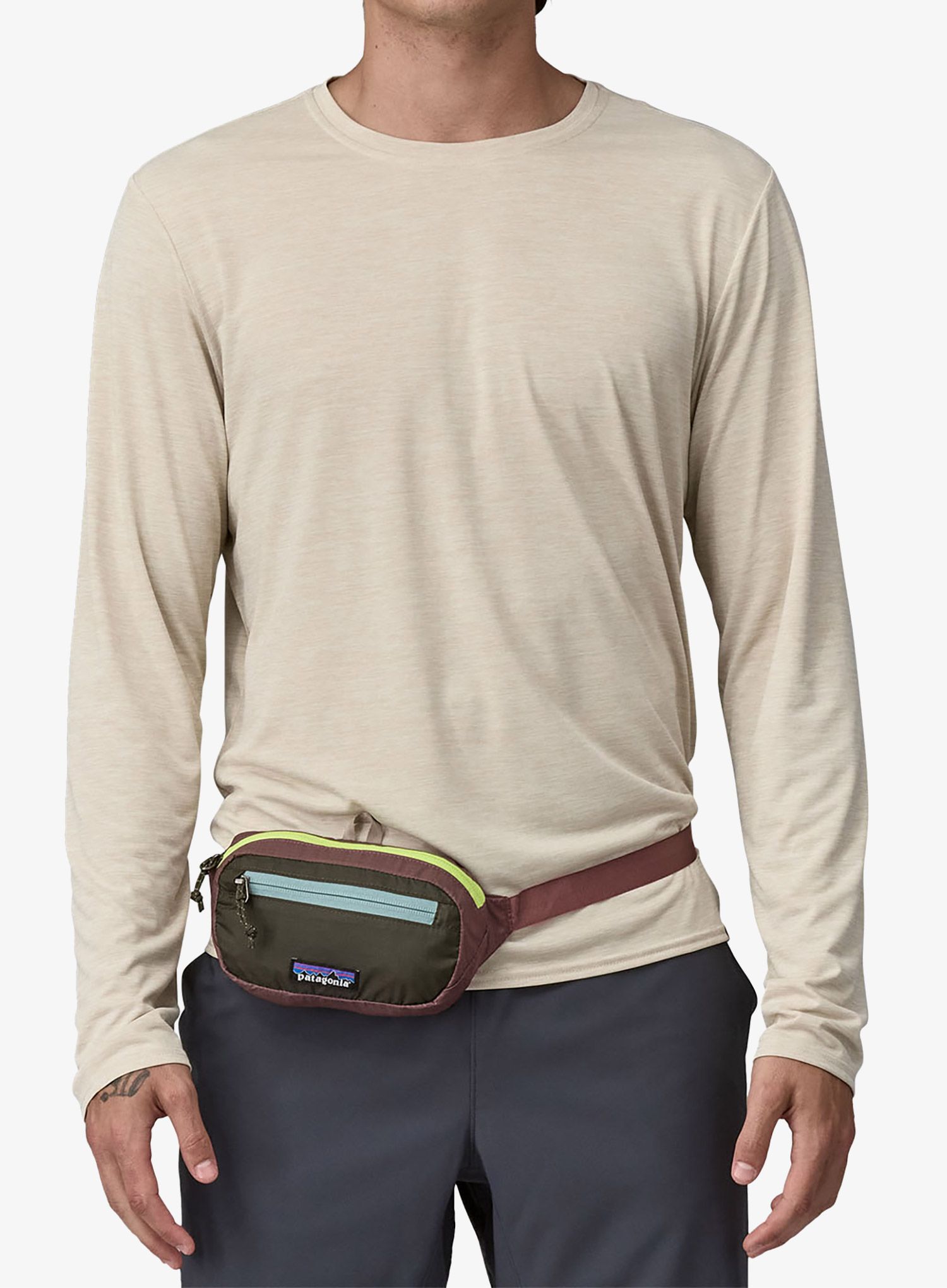 Ledvinka Patagonia Ultralight Black Hole Mini Hip Pack - patchwork/pine needle green