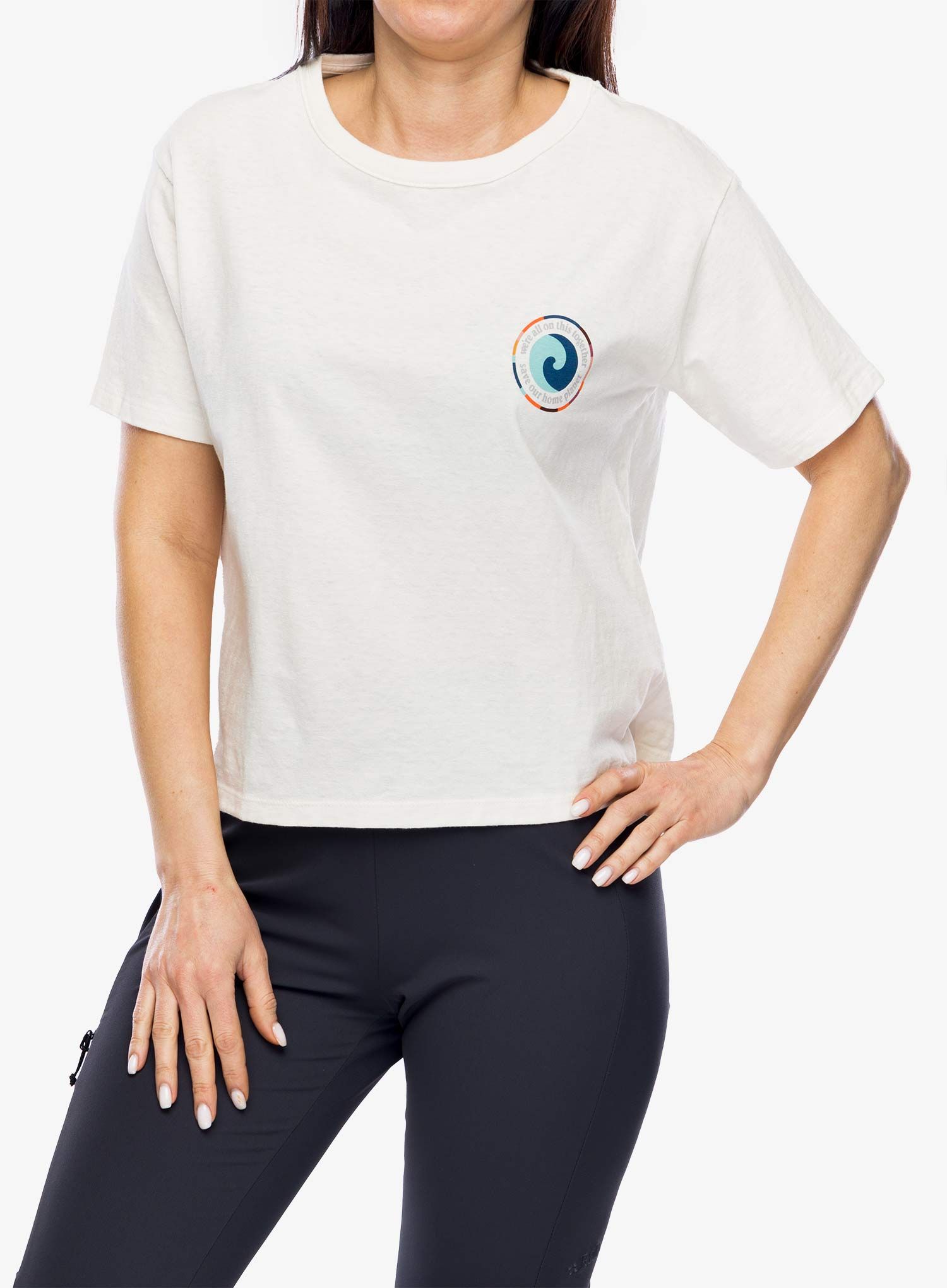 Bavlněné tričko dámské Patagonia Unity Fitz Easy Cut Responsibili-Tee - birch white