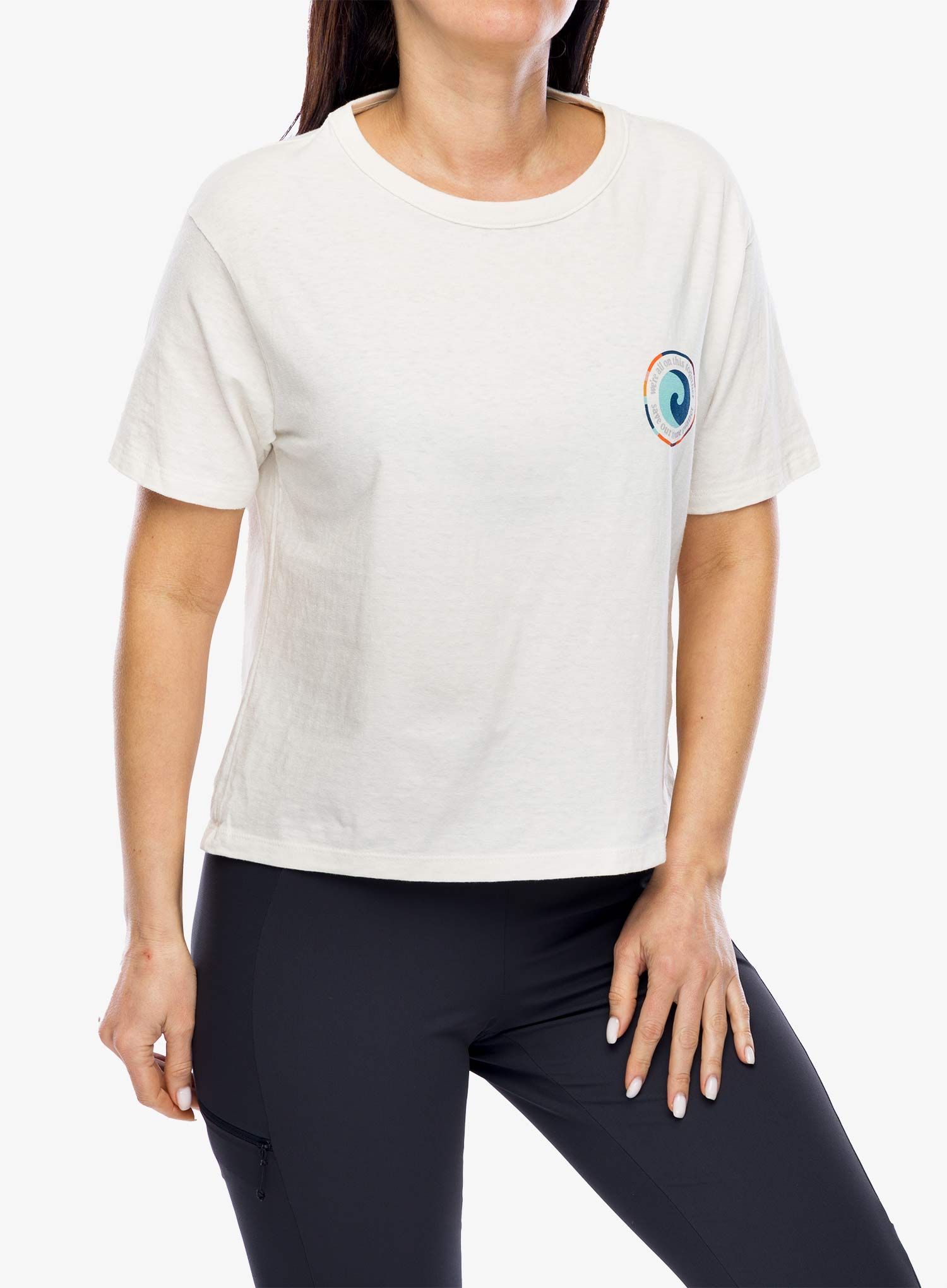 Bavlněné tričko dámské Patagonia Unity Fitz Easy Cut Responsibili-Tee - birch white