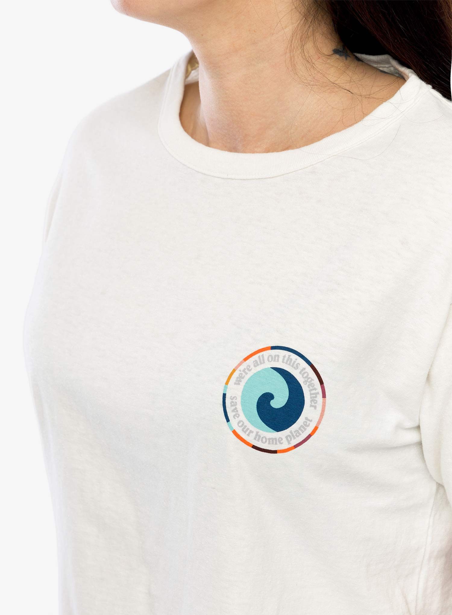 Bavlněné tričko dámské Patagonia Unity Fitz Easy Cut Responsibili-Tee - birch white