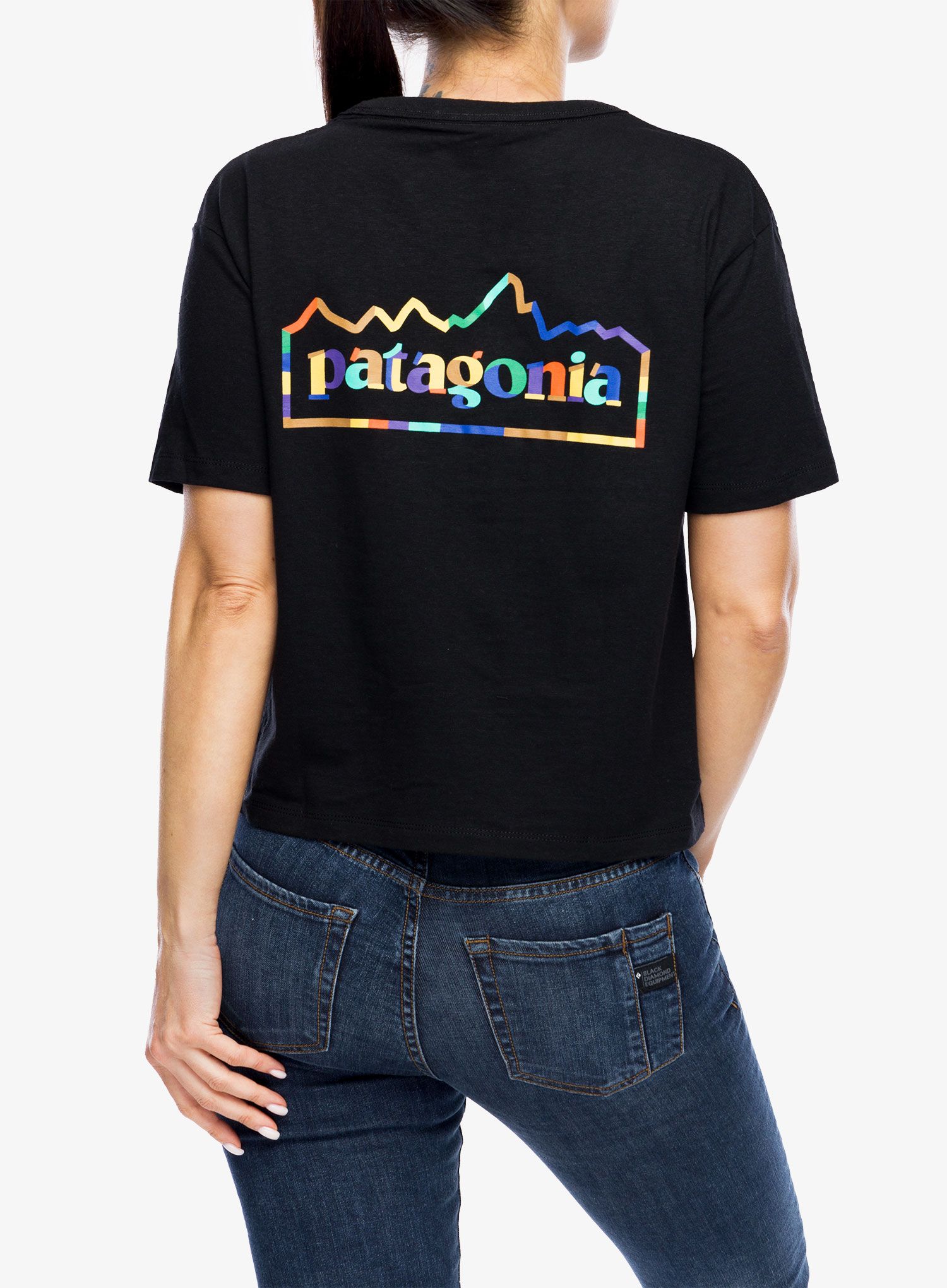 Dámské tričko s potiskem Patagonia Unity Fitz Easy Cut Responsibili-Tee - ink black