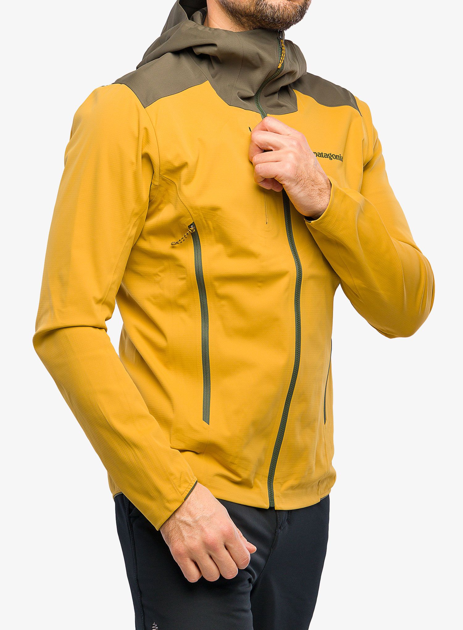 Skialpová bunda Patagonia Upstride Jacket - cabin gold