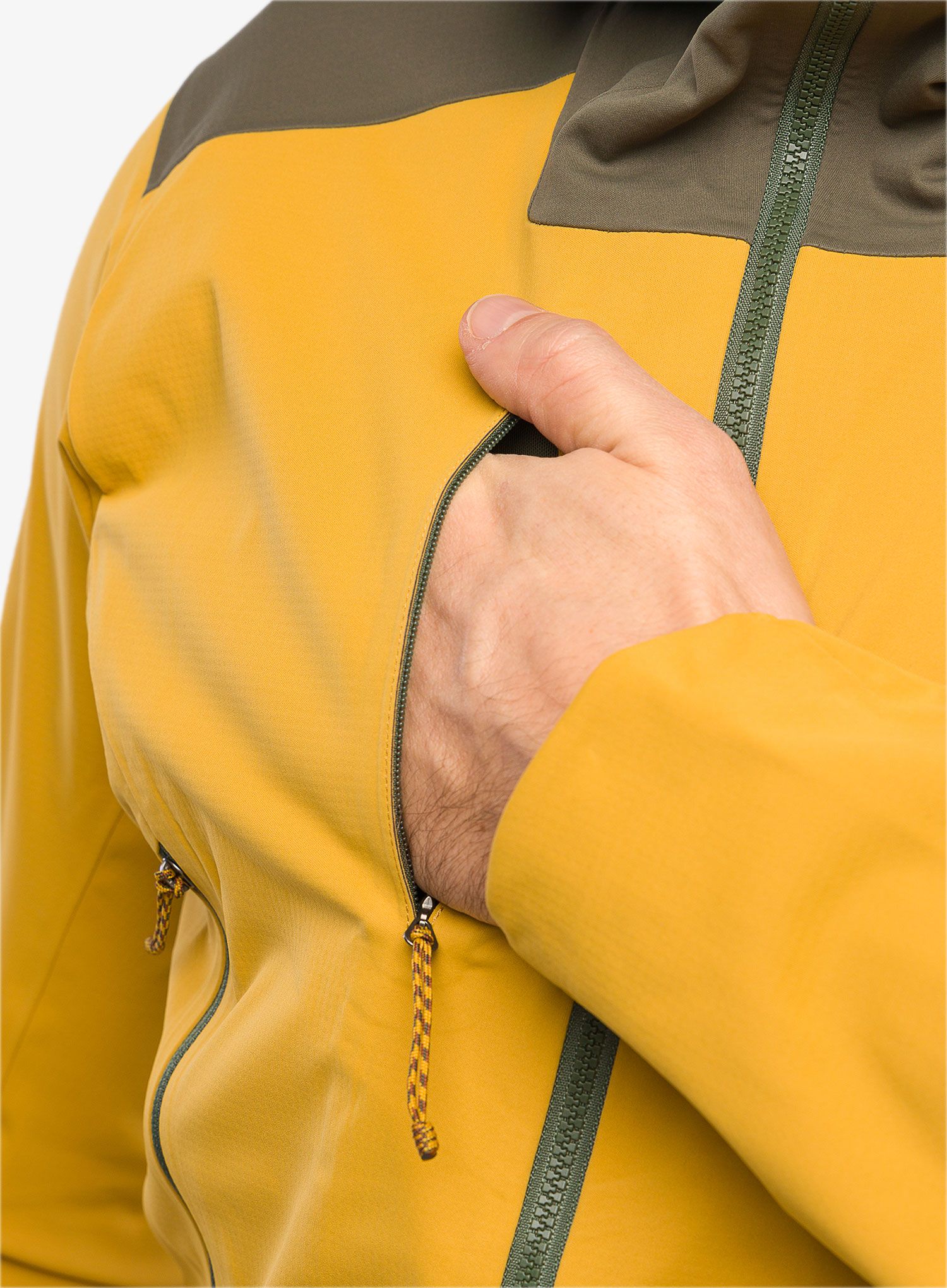 Skialpová bunda Patagonia Upstride Jacket - cabin gold