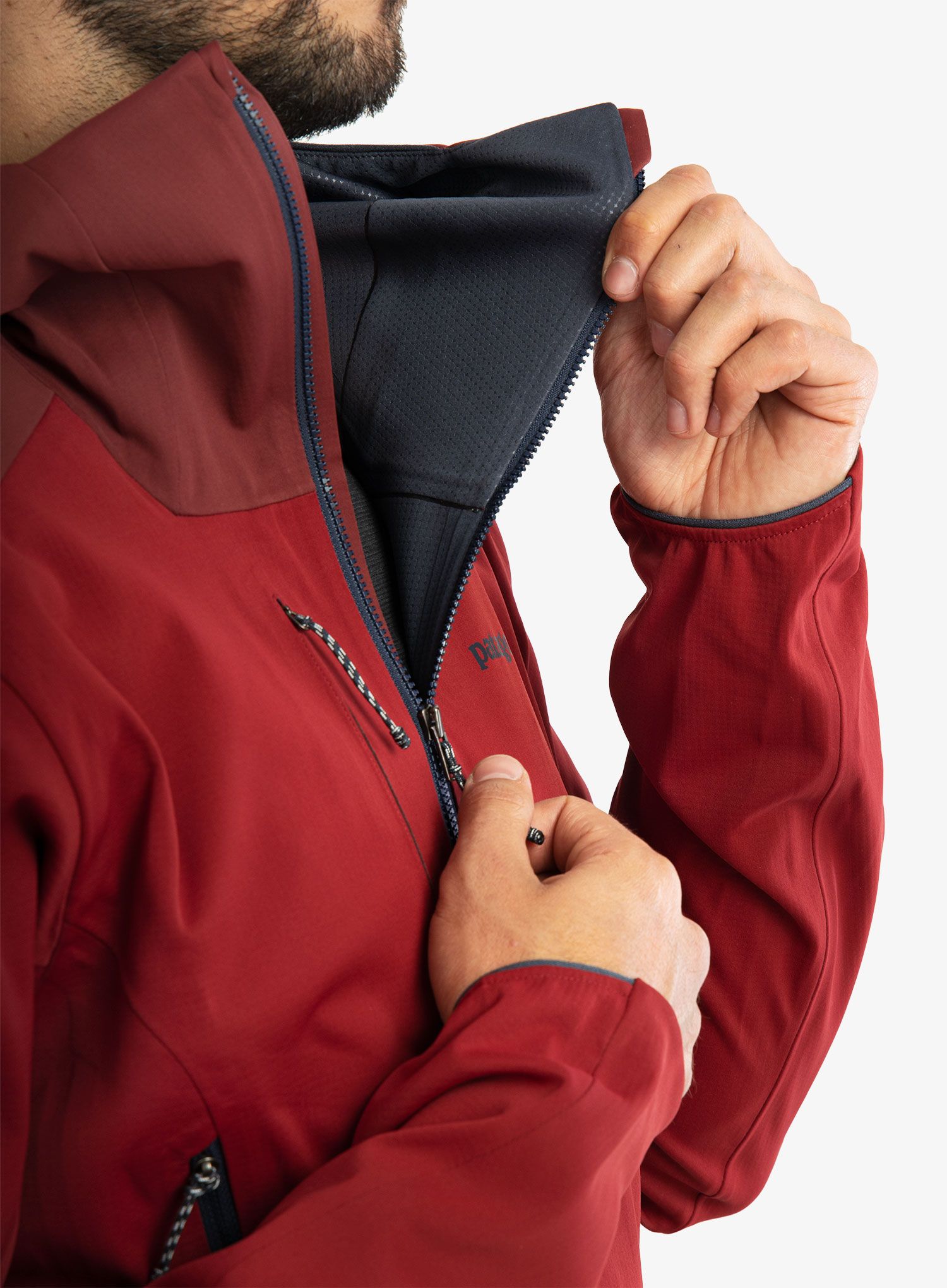 Skialpová bunda Patagonia Upstride Jacket - wax red