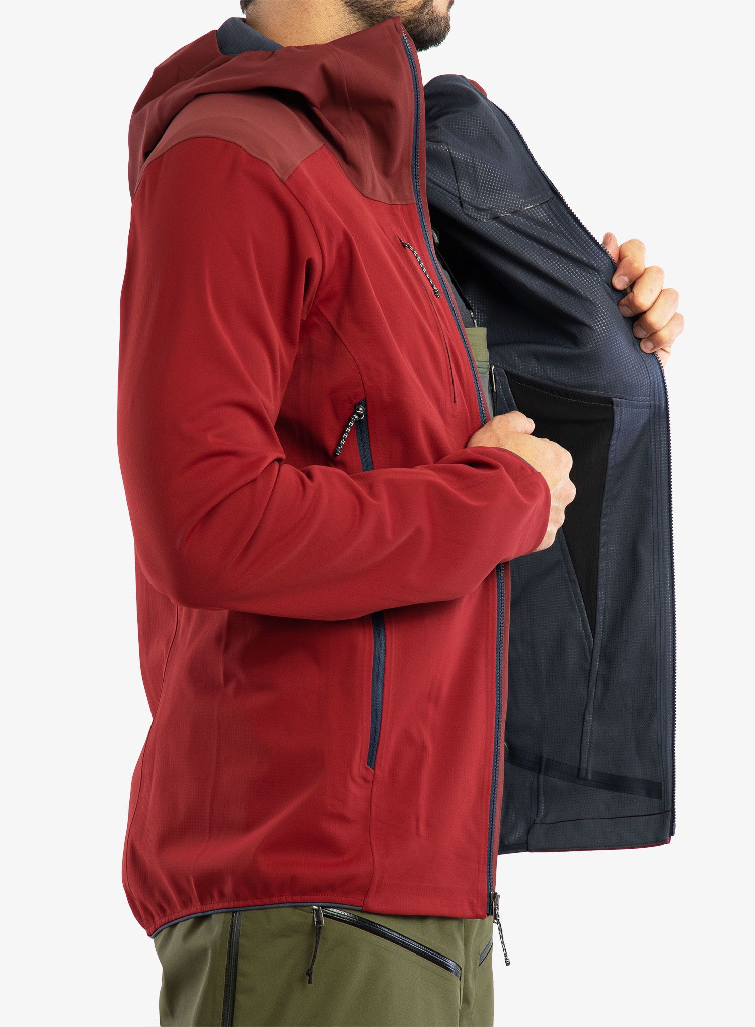 Skialpová bunda Patagonia Upstride Jacket - wax red