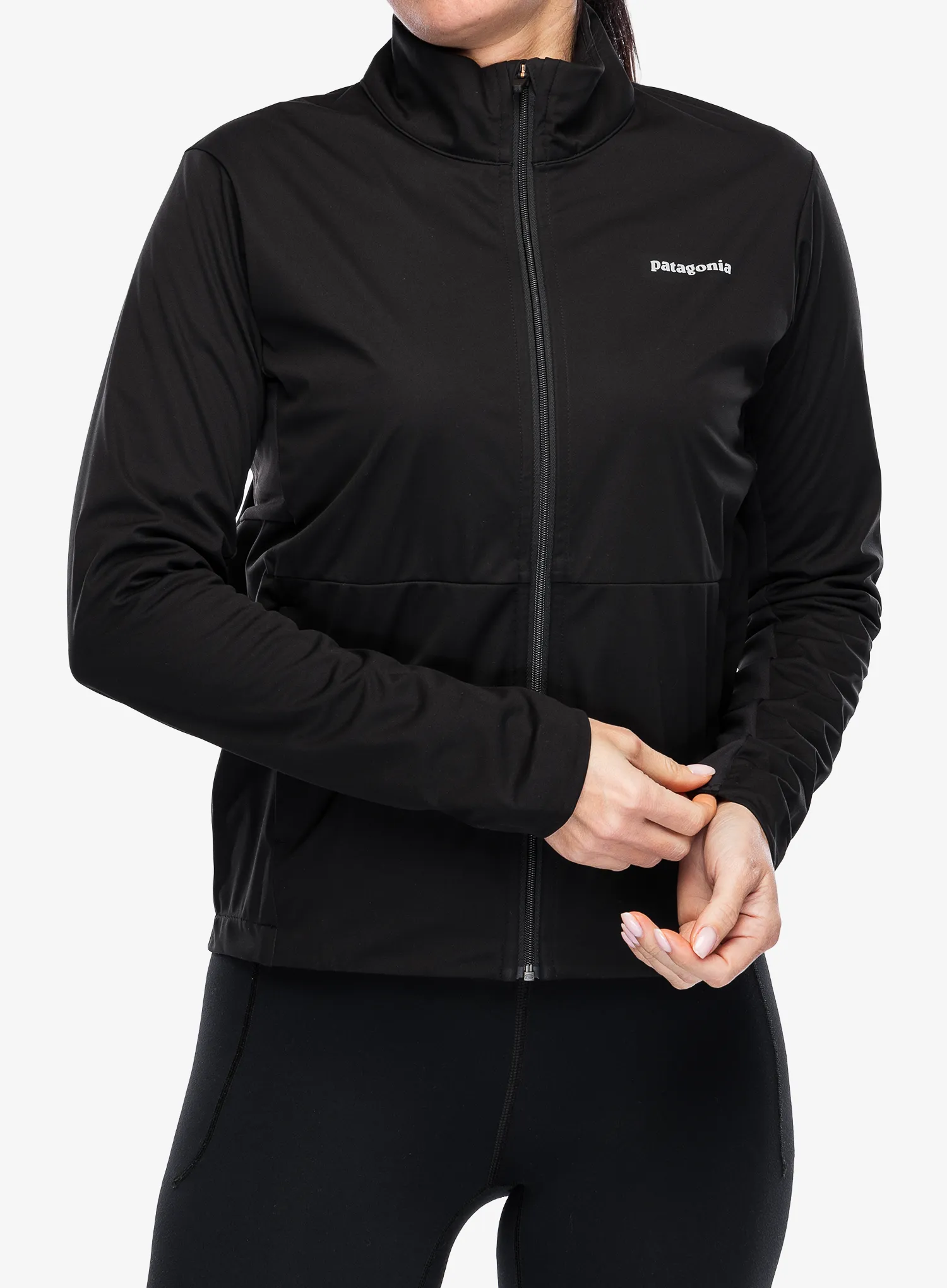 Bunda na běhání dámská Patagonia Wind Shield Jacket - black