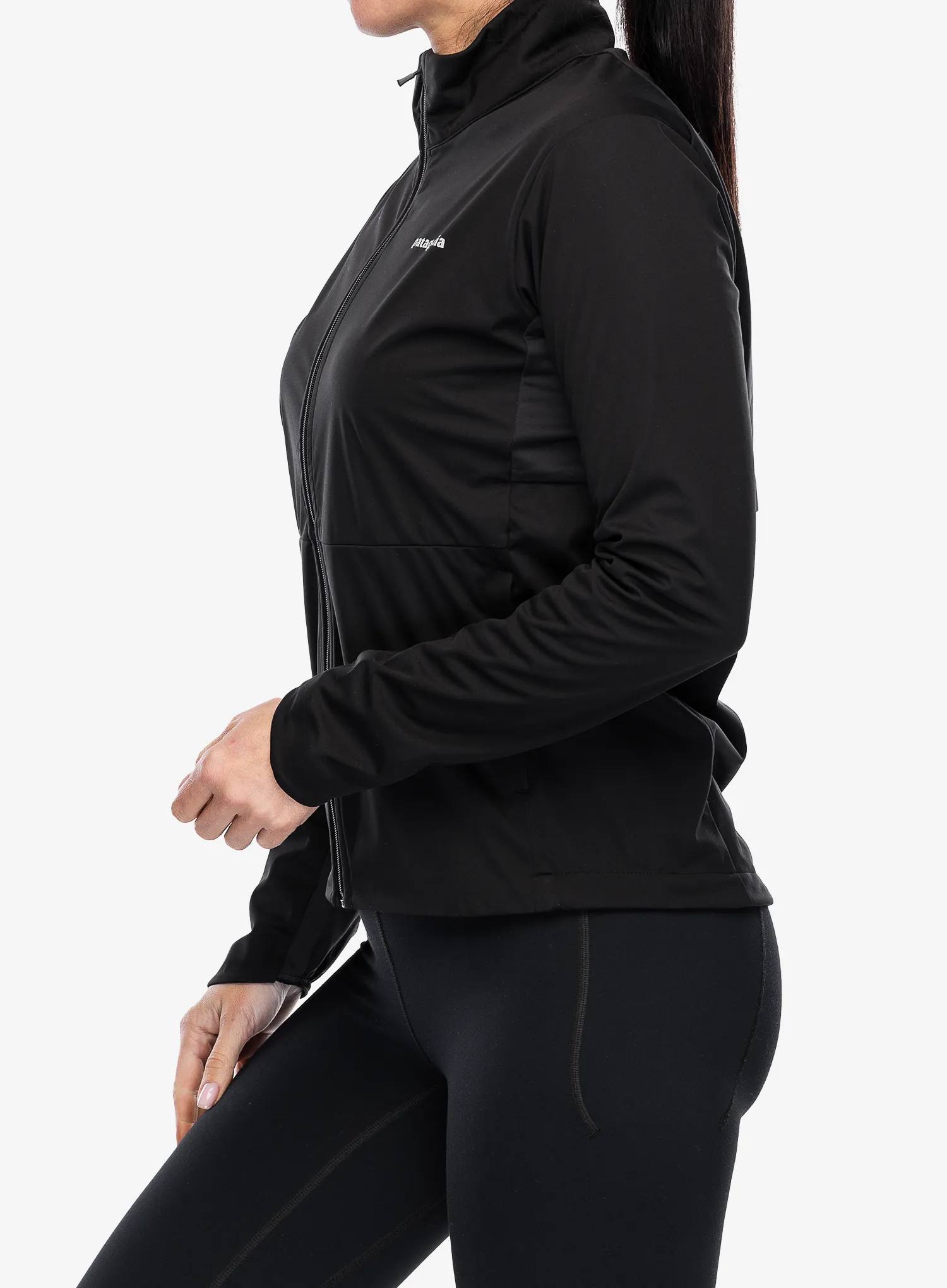 Bunda na běhání dámská Patagonia Wind Shield Jacket - black