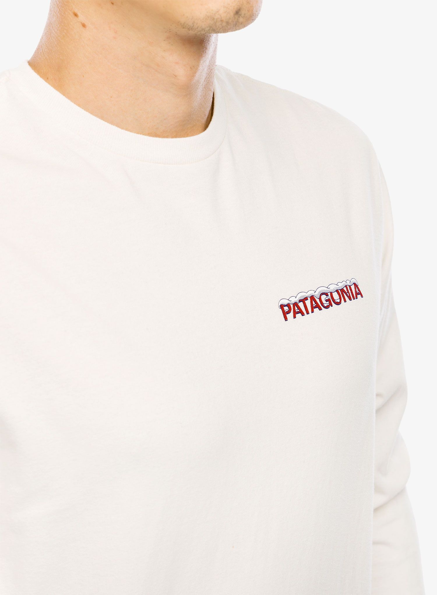 Mikina bez kapuce Patagonia  L/S Chill Responsibili-Tee - birch white