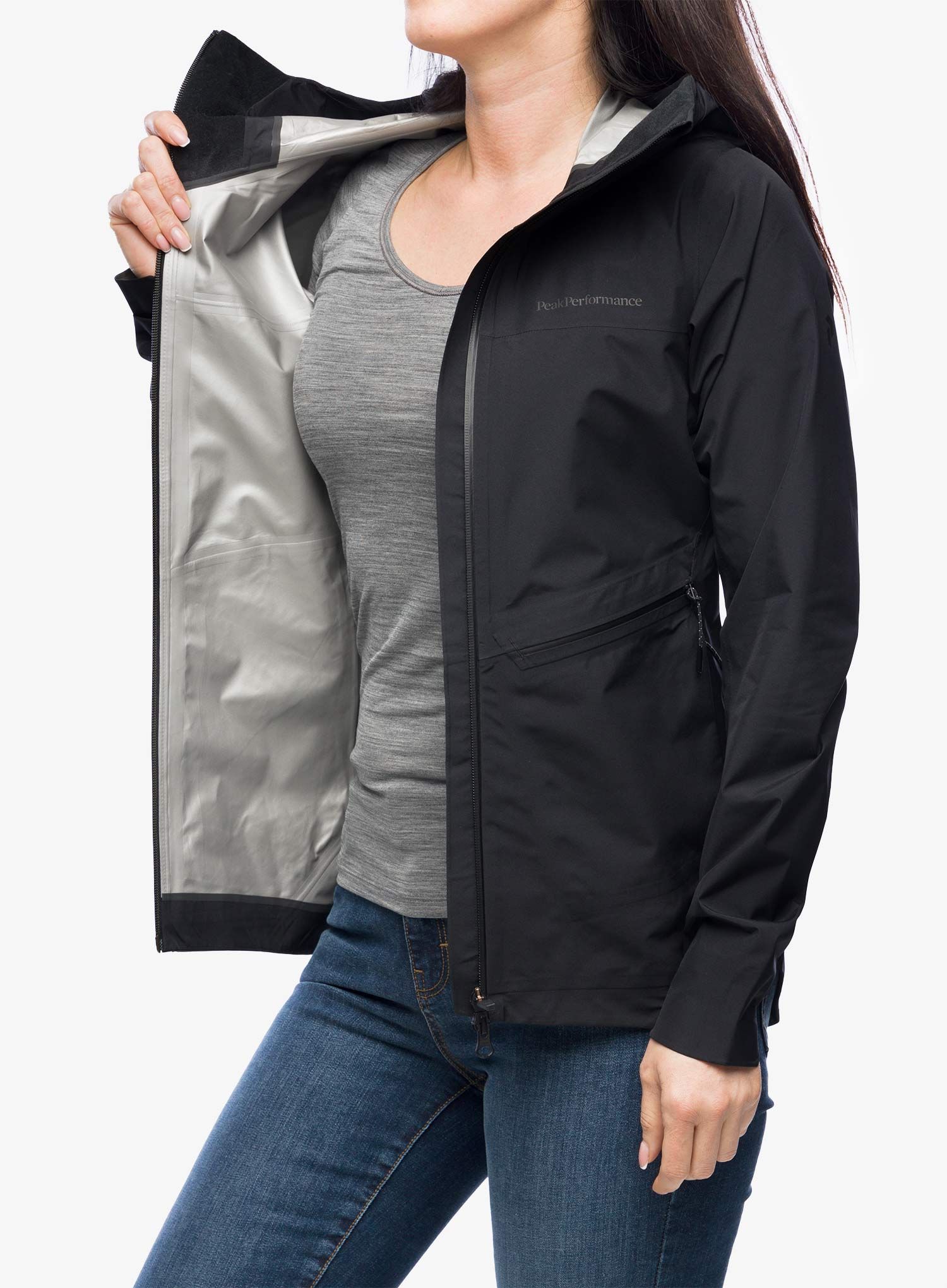 Dámská bunda do deště Peak Perfomance Commuter GORE-TEX Paclite Jacket - black