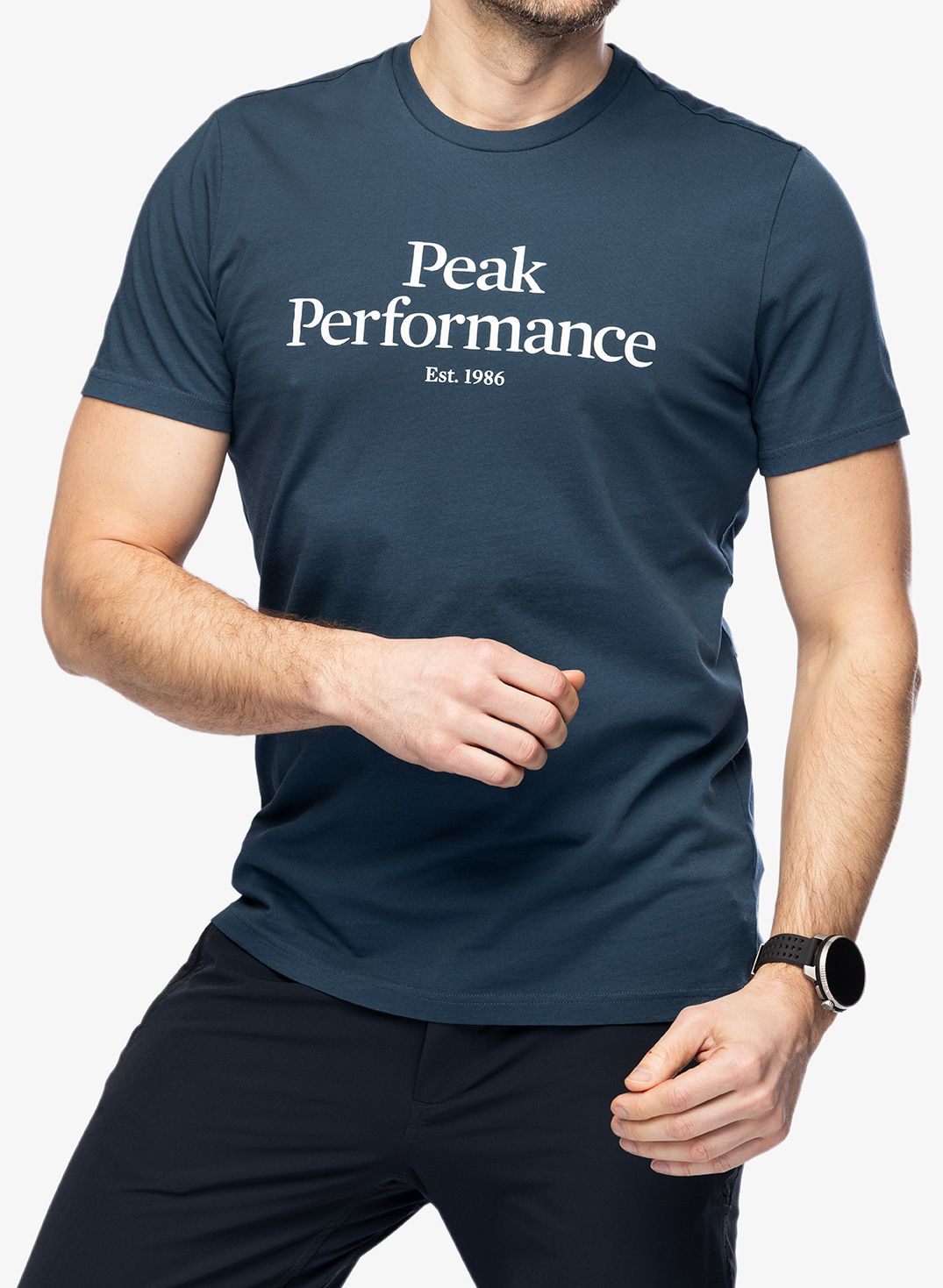 Bavlněné tričko Peak Perfomance Original Tee - blue steel