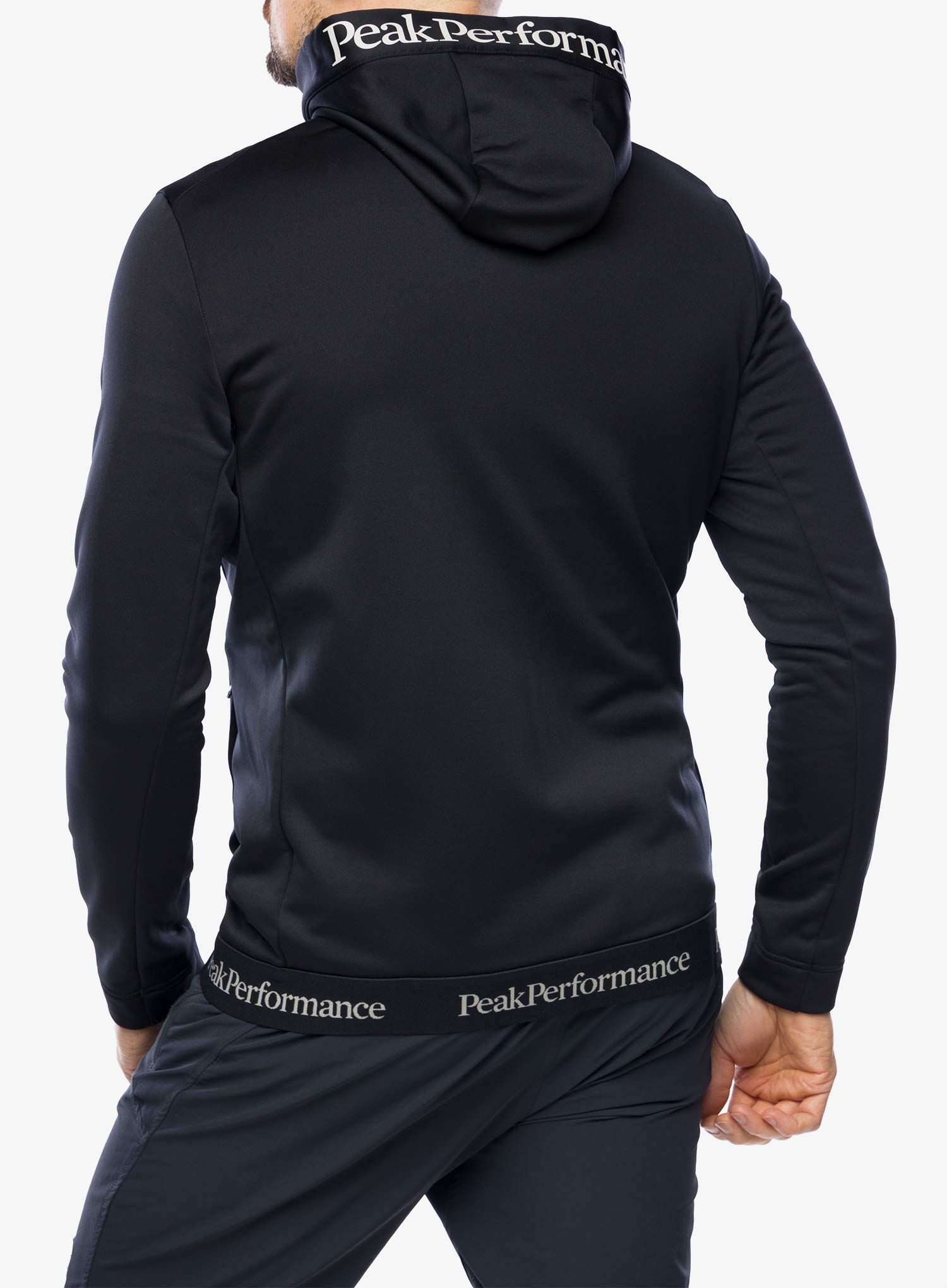 Mikina s kapucí Peak Perfomance Rider Tech Zip Hood - black