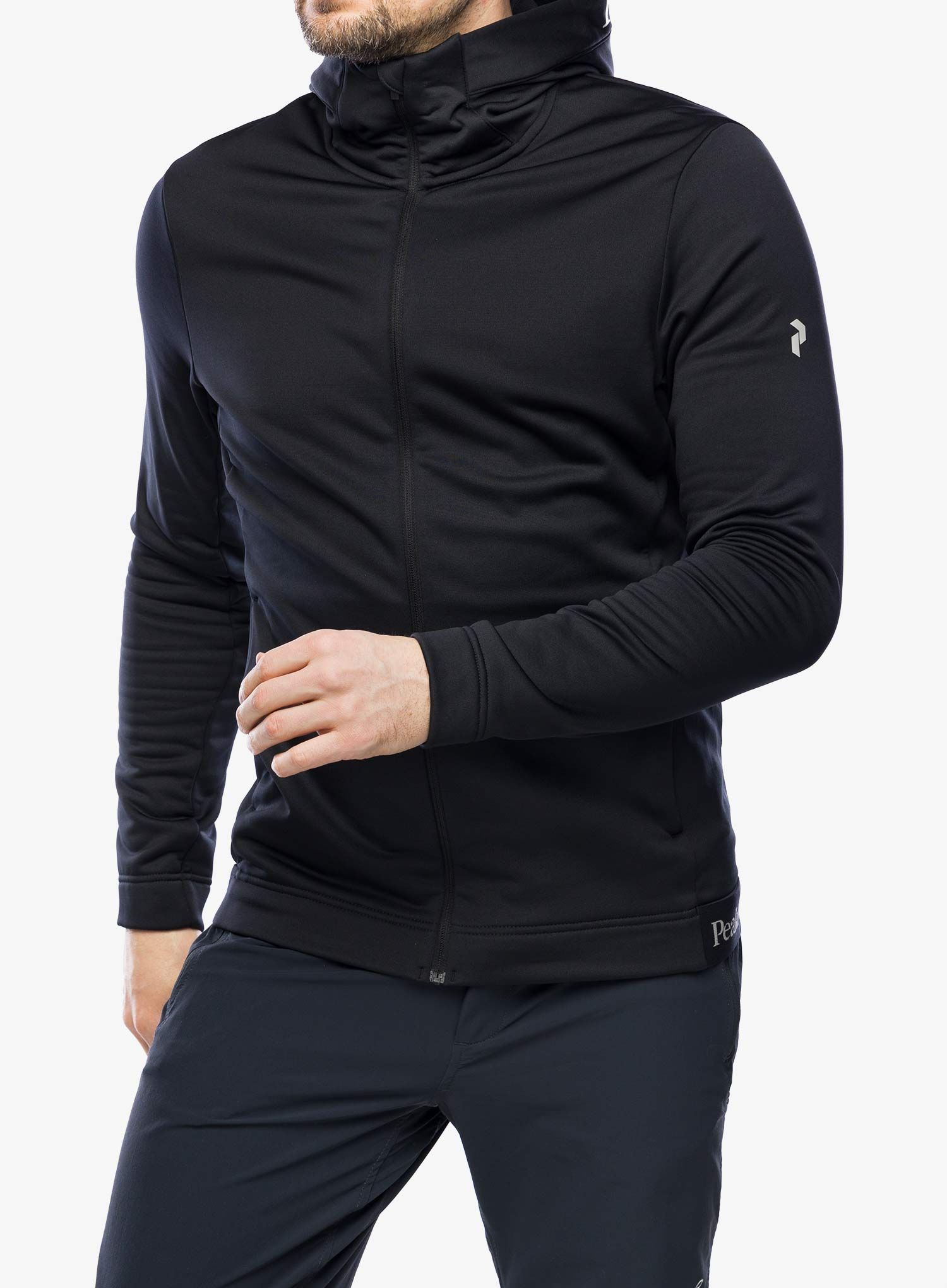 Mikina s kapucí Peak Perfomance Rider Tech Zip Hood - black