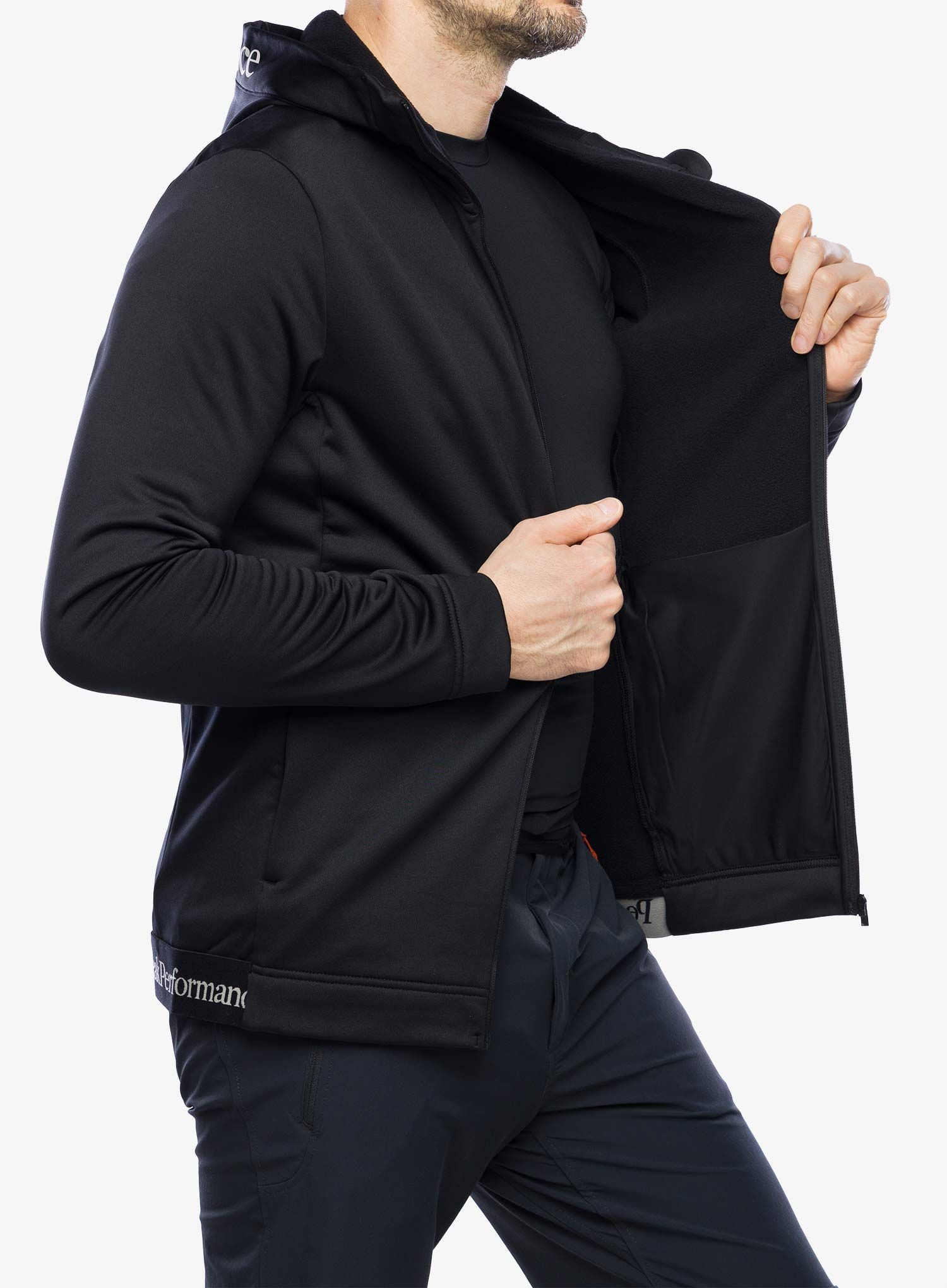 Mikina s kapucí Peak Perfomance Rider Tech Zip Hood - black