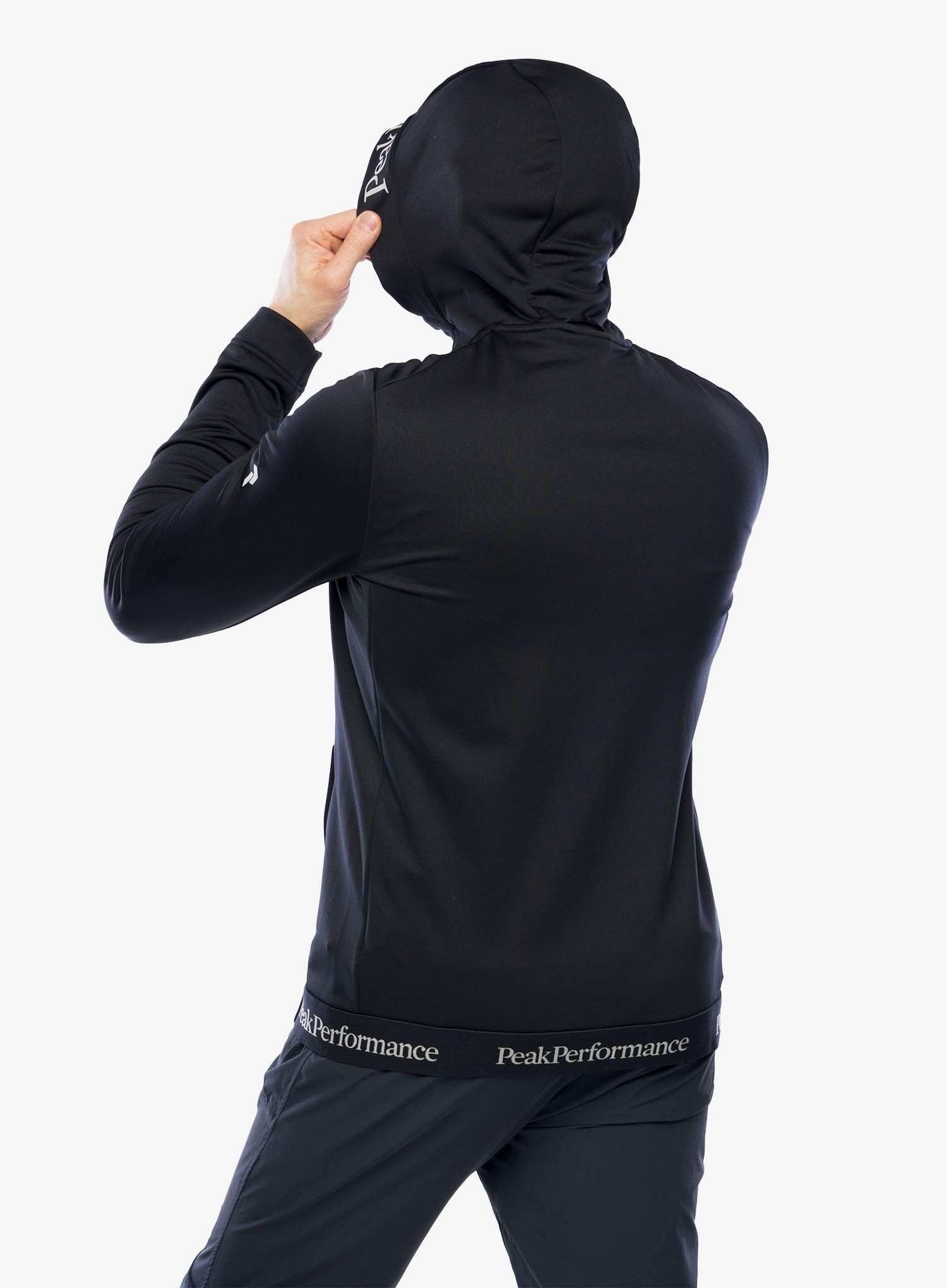 Mikina s kapucí Peak Perfomance Rider Tech Zip Hood - black