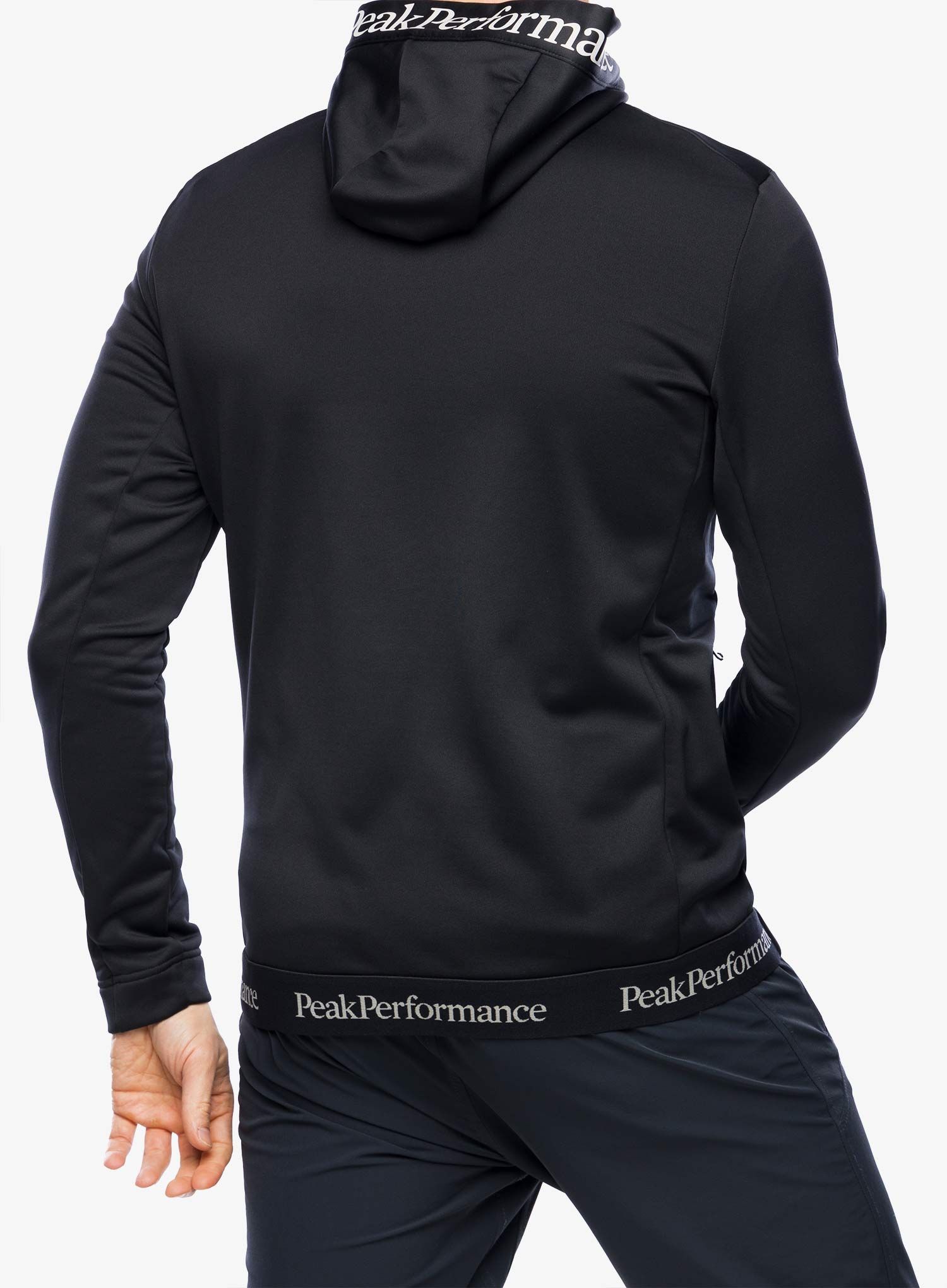Mikina s kapucí Peak Perfomance Rider Tech Zip Hood - black