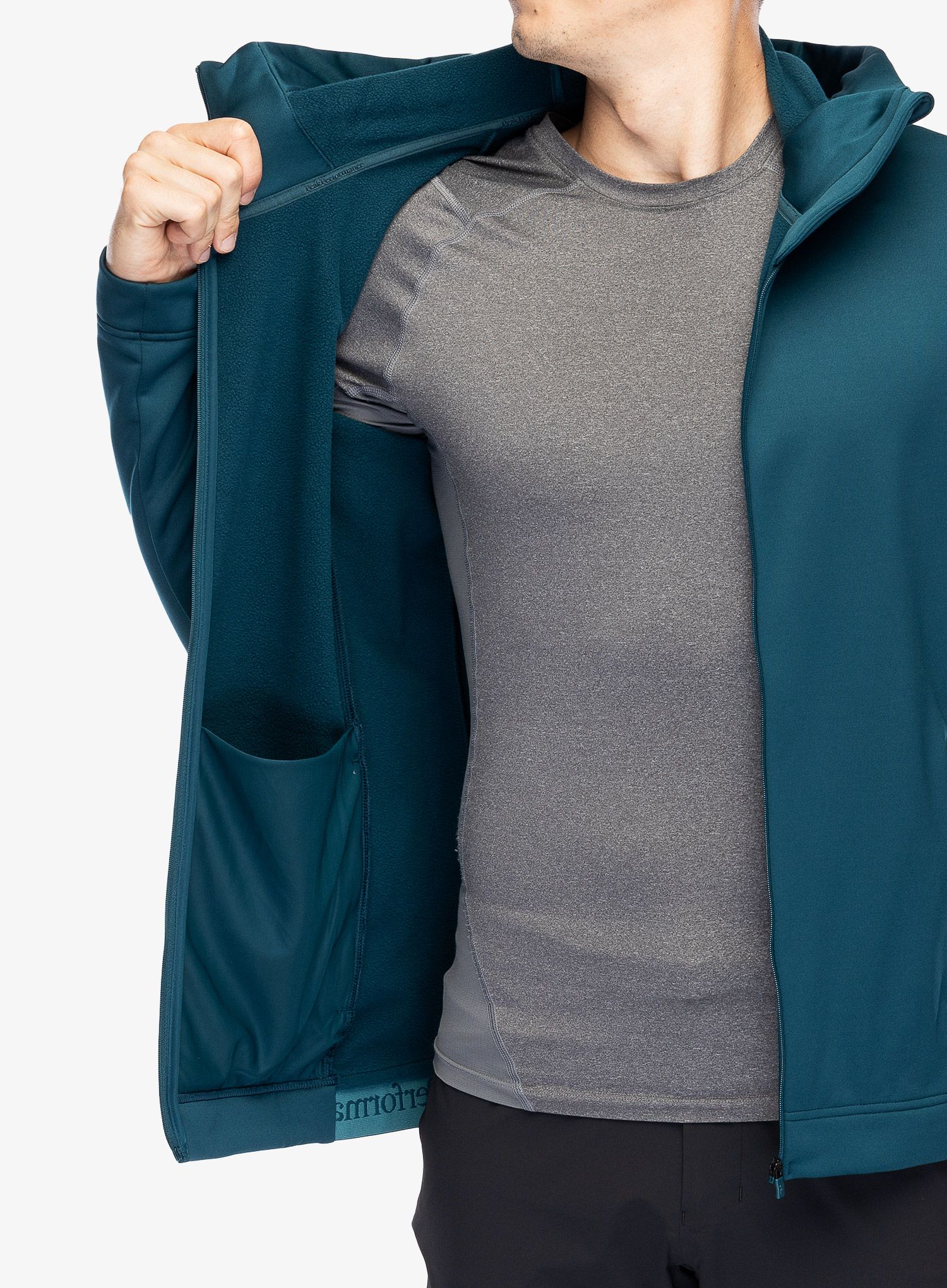 Mikina s kapucí Peak Perfomance Rider Tech Zip Hood - infinity teel