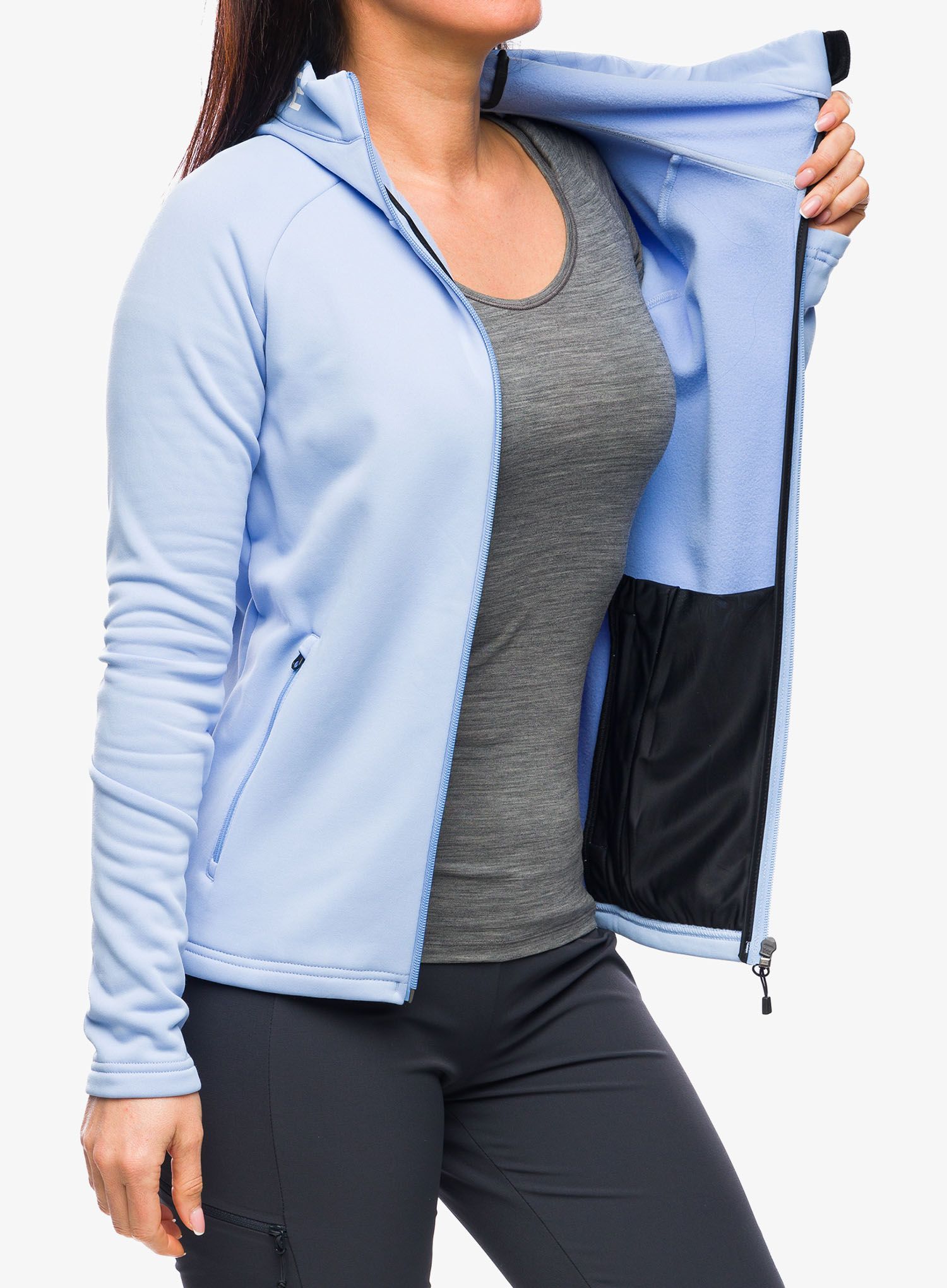Dámská mikina se zipem Peak Perfomance Rider Zip Hood - amity blue/blue