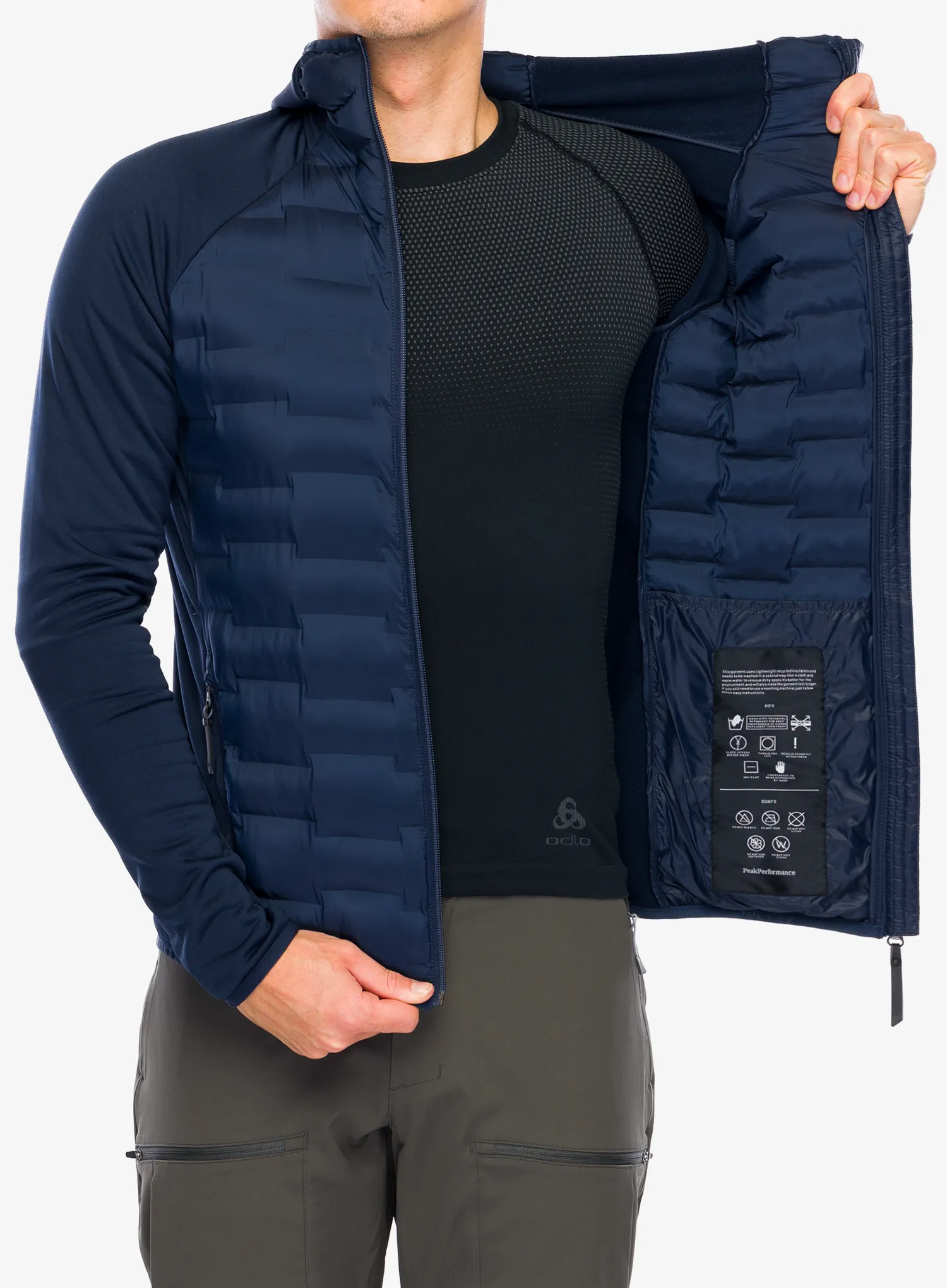 Bunda Peak Performance Argon Hybrid Hood - blue shadow