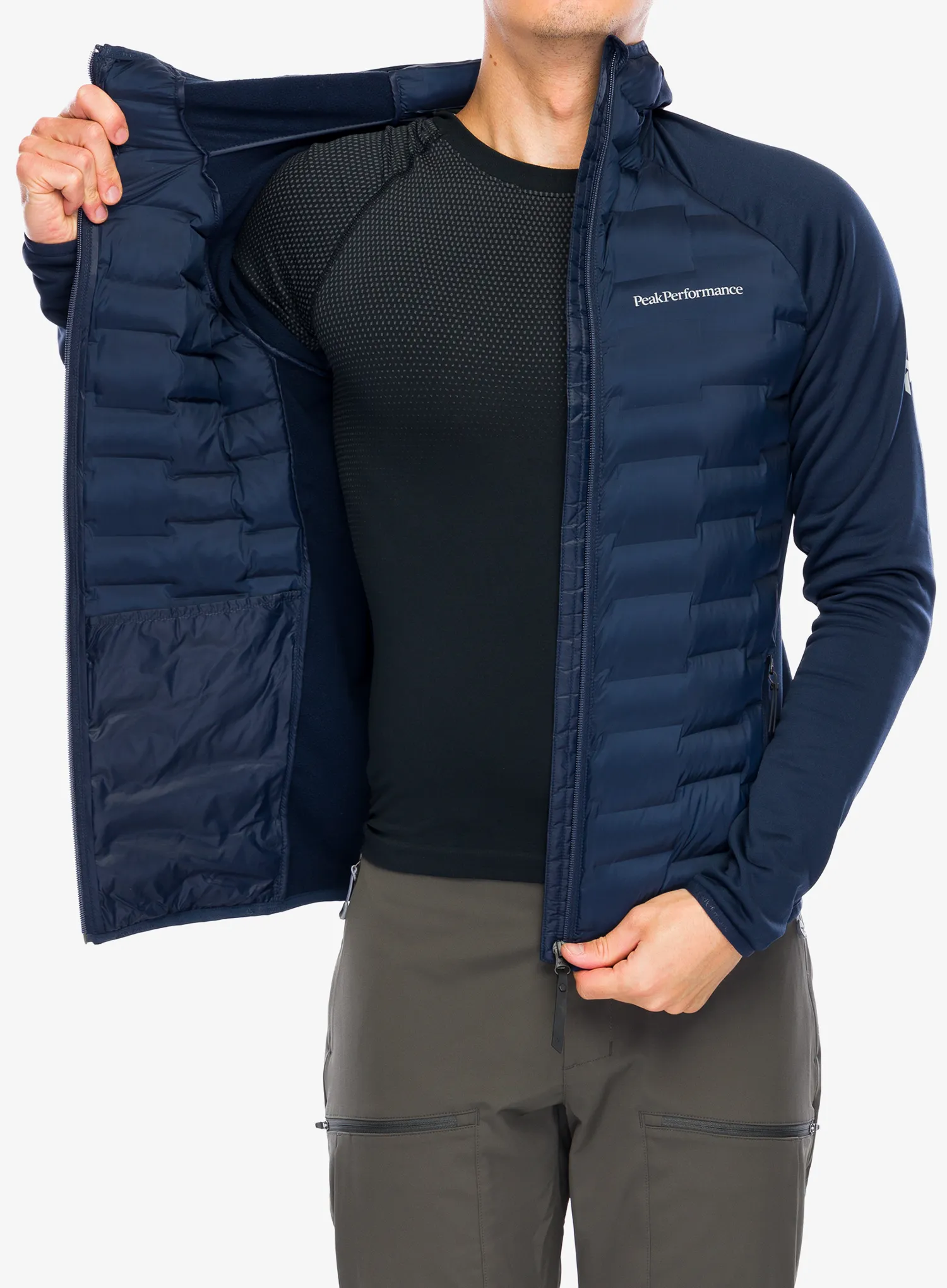 Bunda Peak Performance Argon Hybrid Hood - blue shadow
