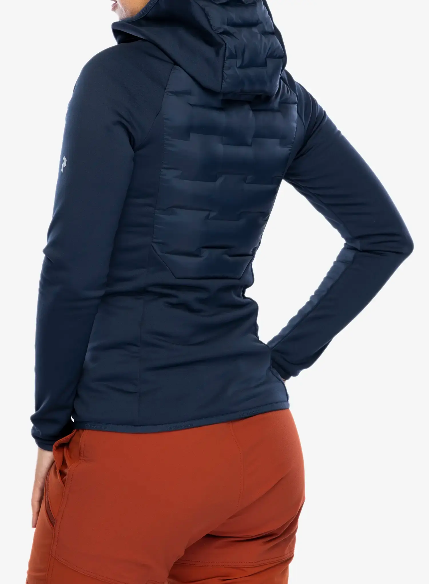 Hybridní bunda dámská Peak Performance Argon Hybrid Hood - blue shadow
