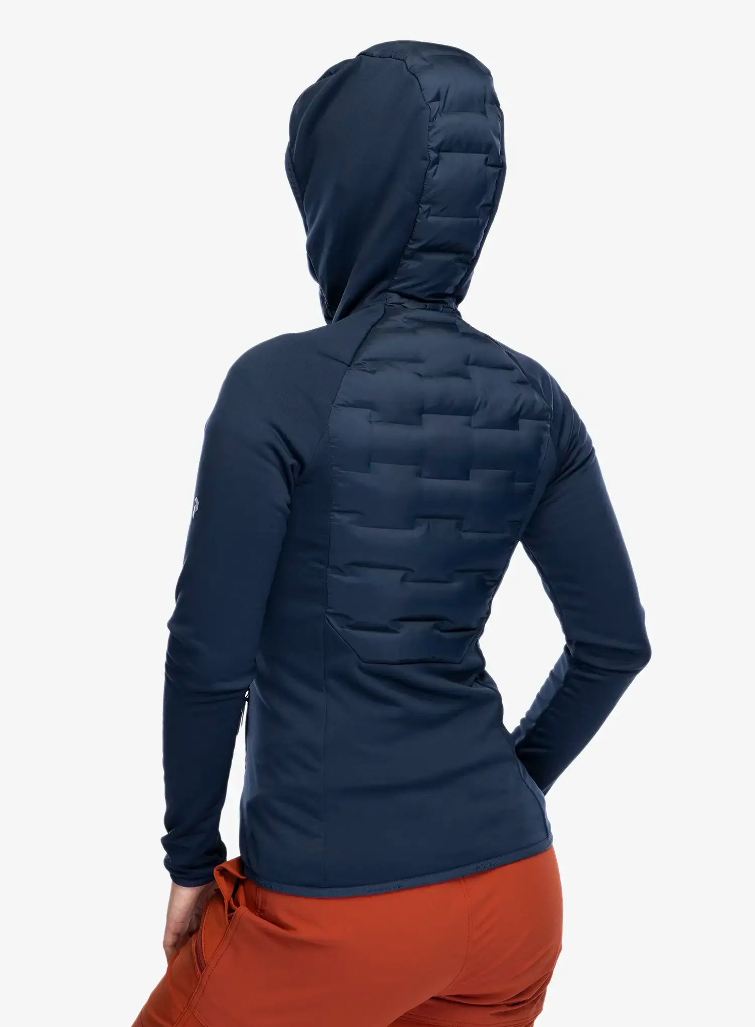 Hybridní bunda dámská Peak Performance Argon Hybrid Hood - blue shadow