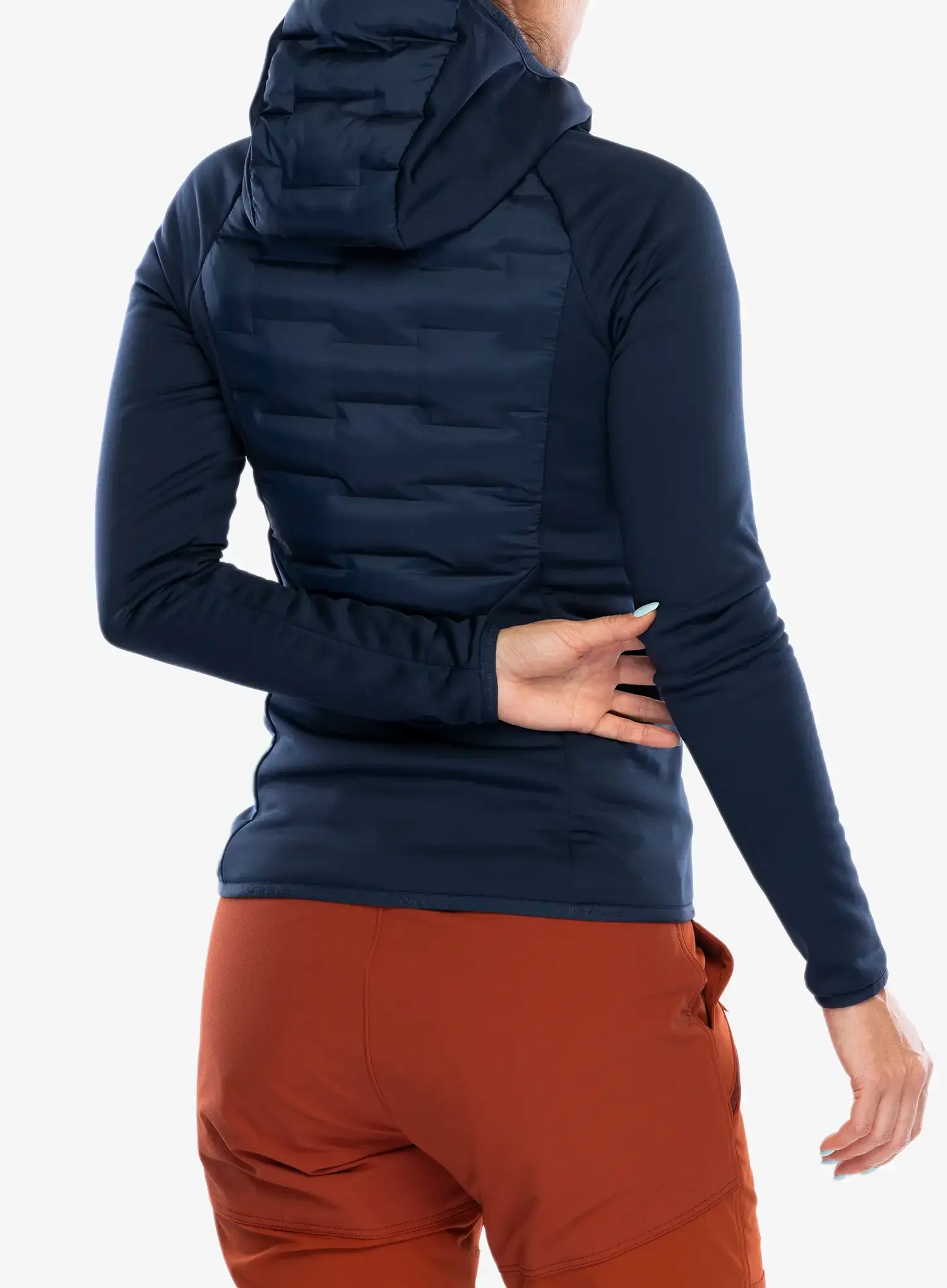 Hybridní bunda dámská Peak Performance Argon Hybrid Hood - blue shadow