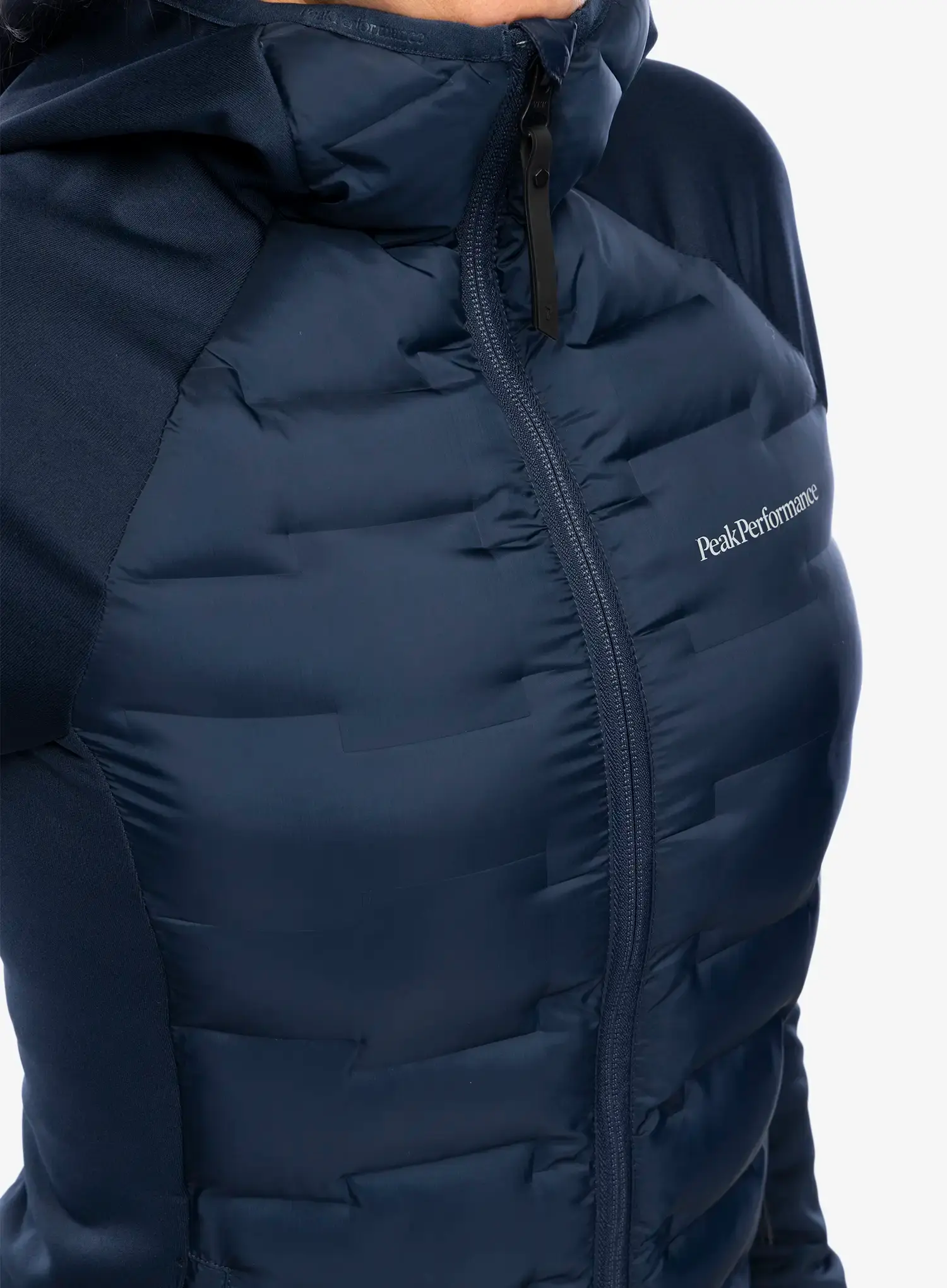 Hybridní bunda dámská Peak Performance Argon Hybrid Hood - blue shadow