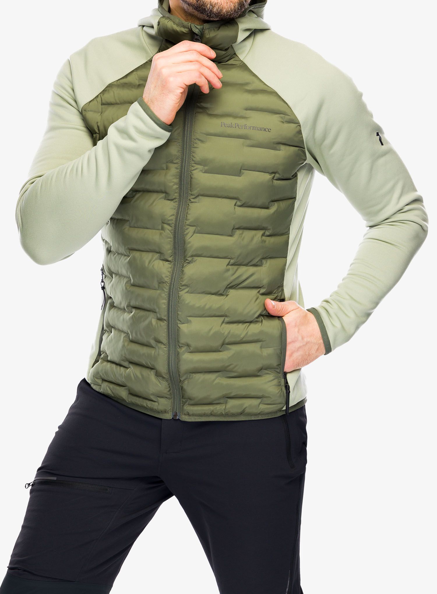 Bunda Peak Performance Argon Hybrid Hood - pine needle