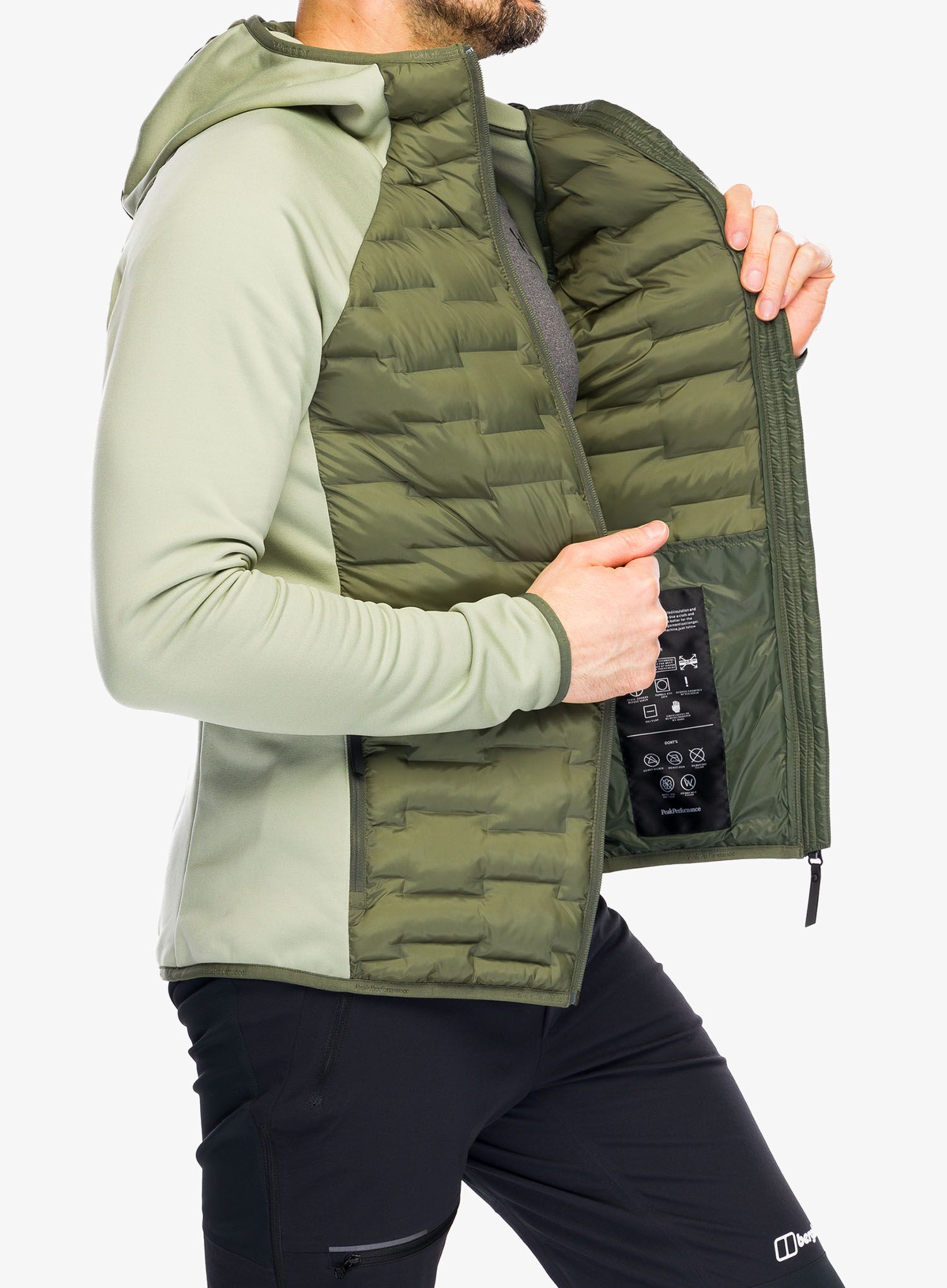 Bunda Peak Performance Argon Hybrid Hood - pine needle