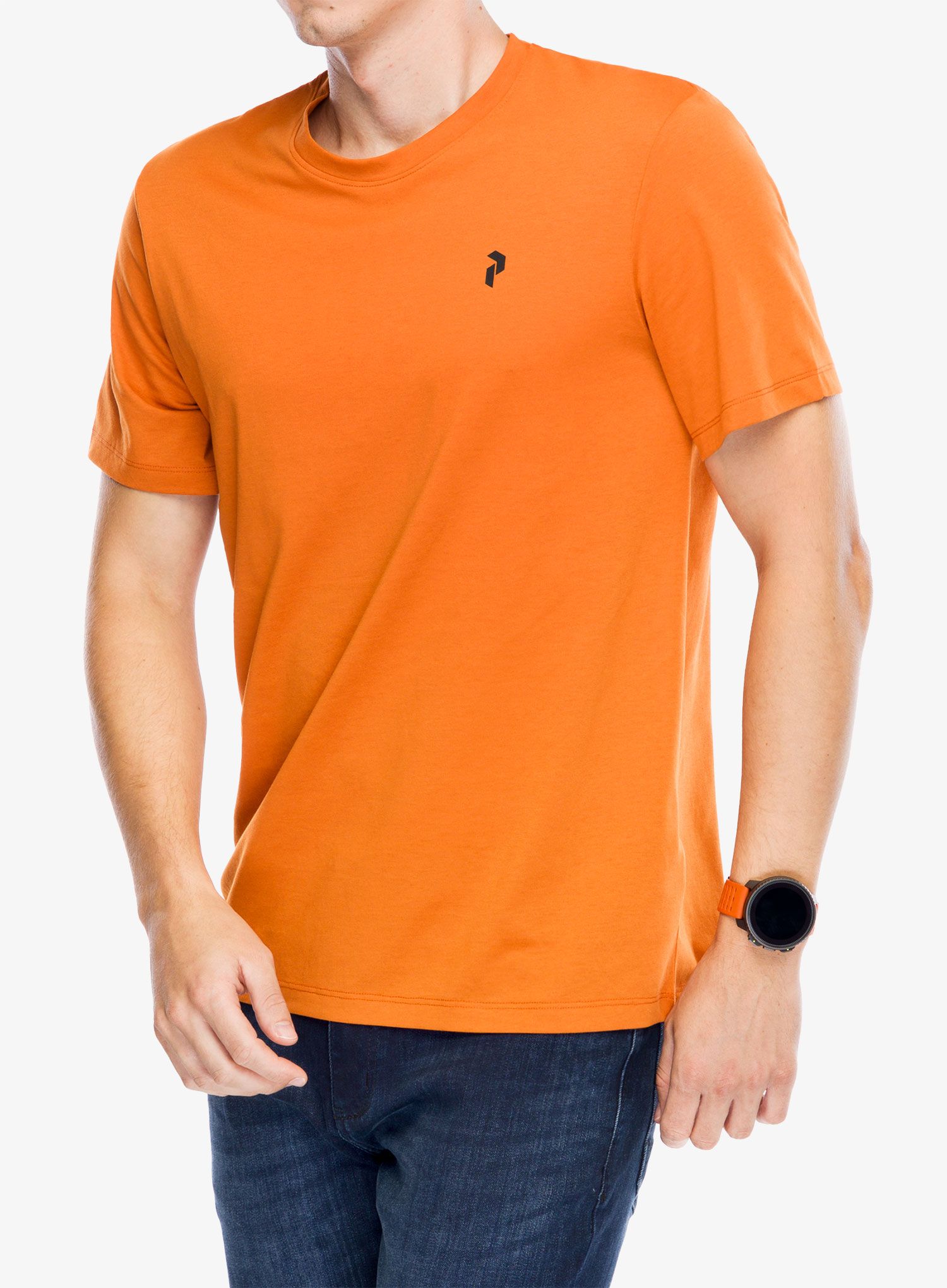 Rychleschnoucí triko Peak Performance Explore Graphic Tee - gold flame