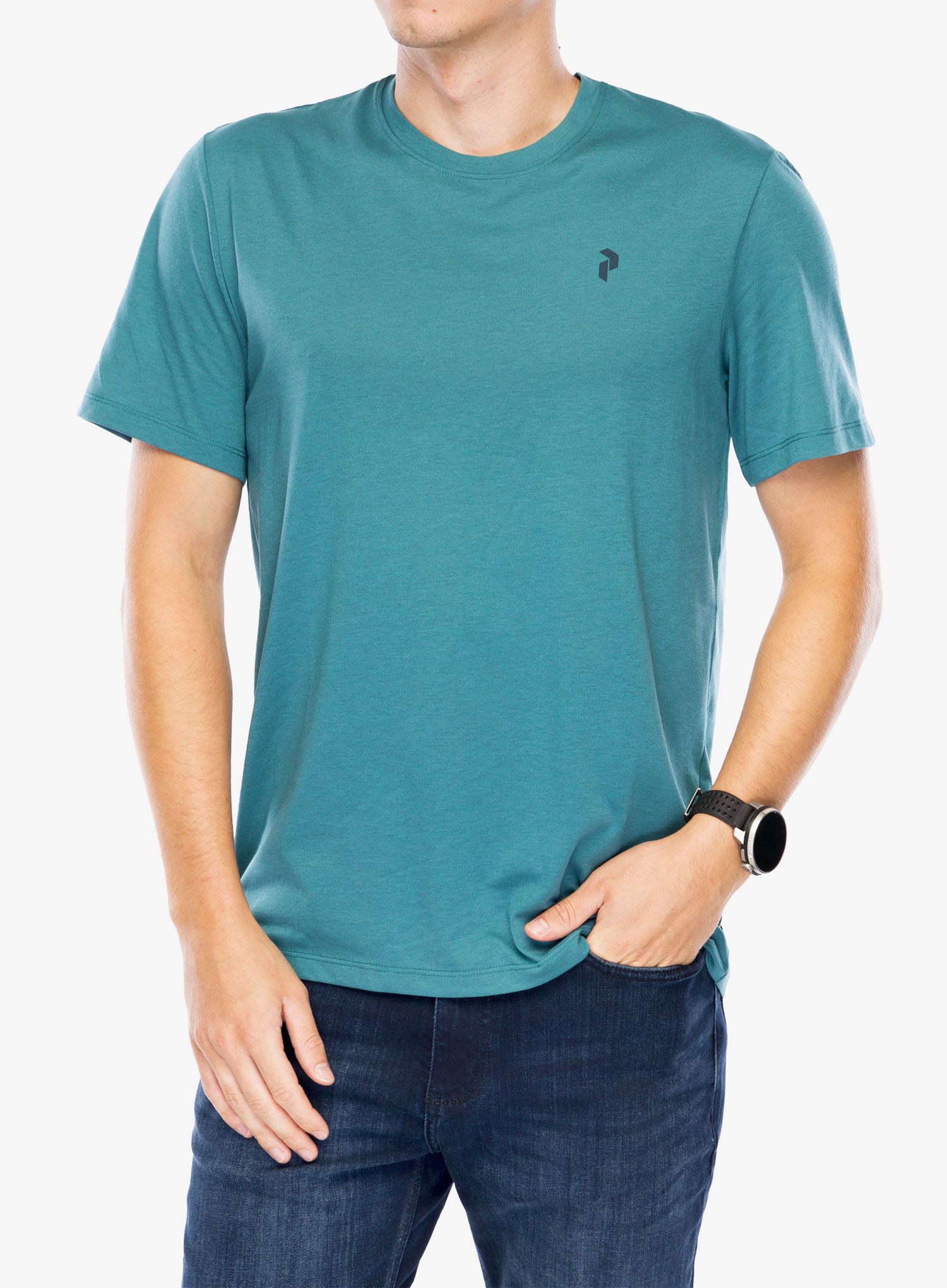 Tričko s potiskem Peak Performance Explore Graphic Tee - hydro fresh