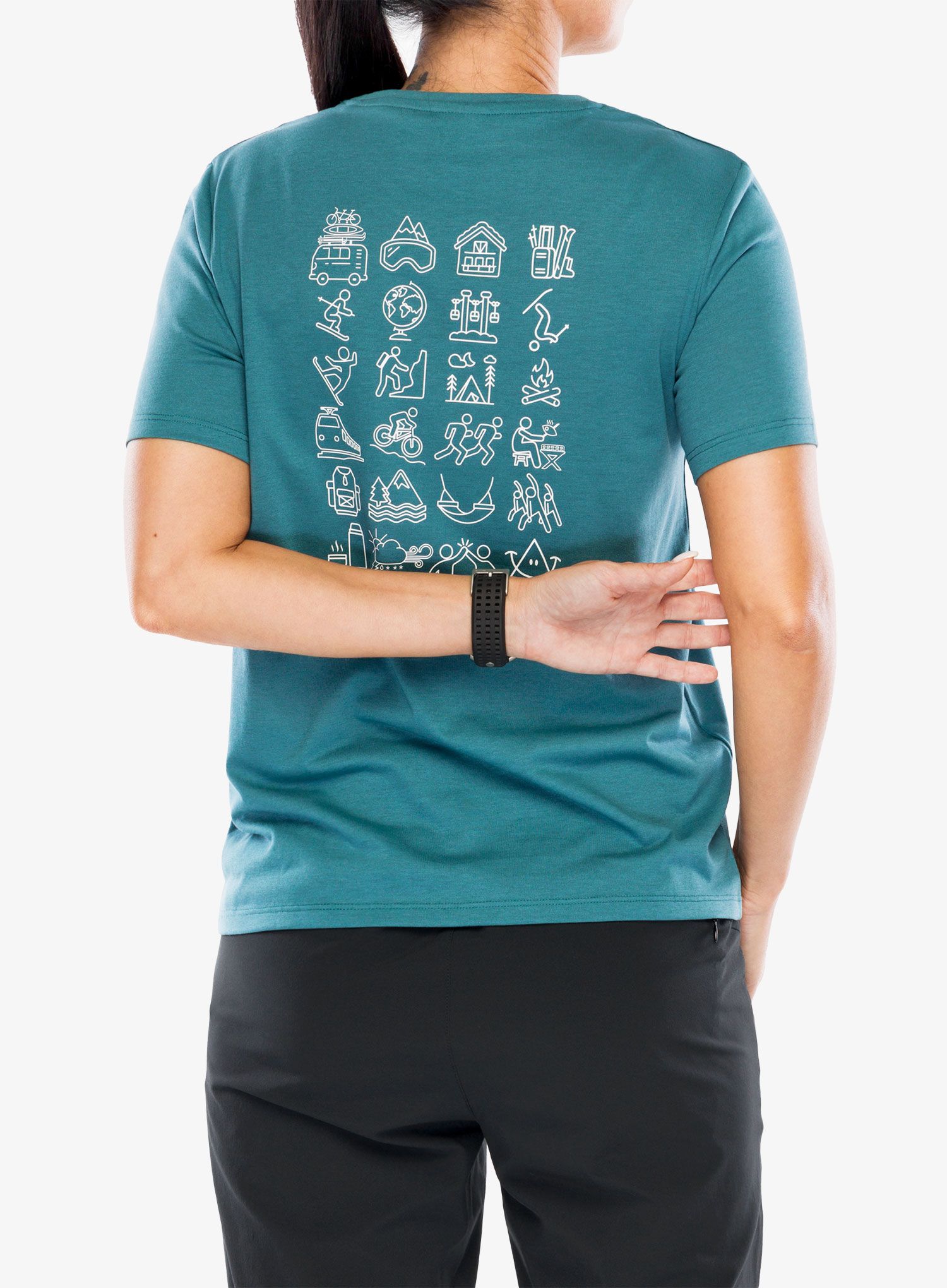 Dámské rychleschnoucí triko Peak Performance Explore Graphic Tee - hydro fresh
